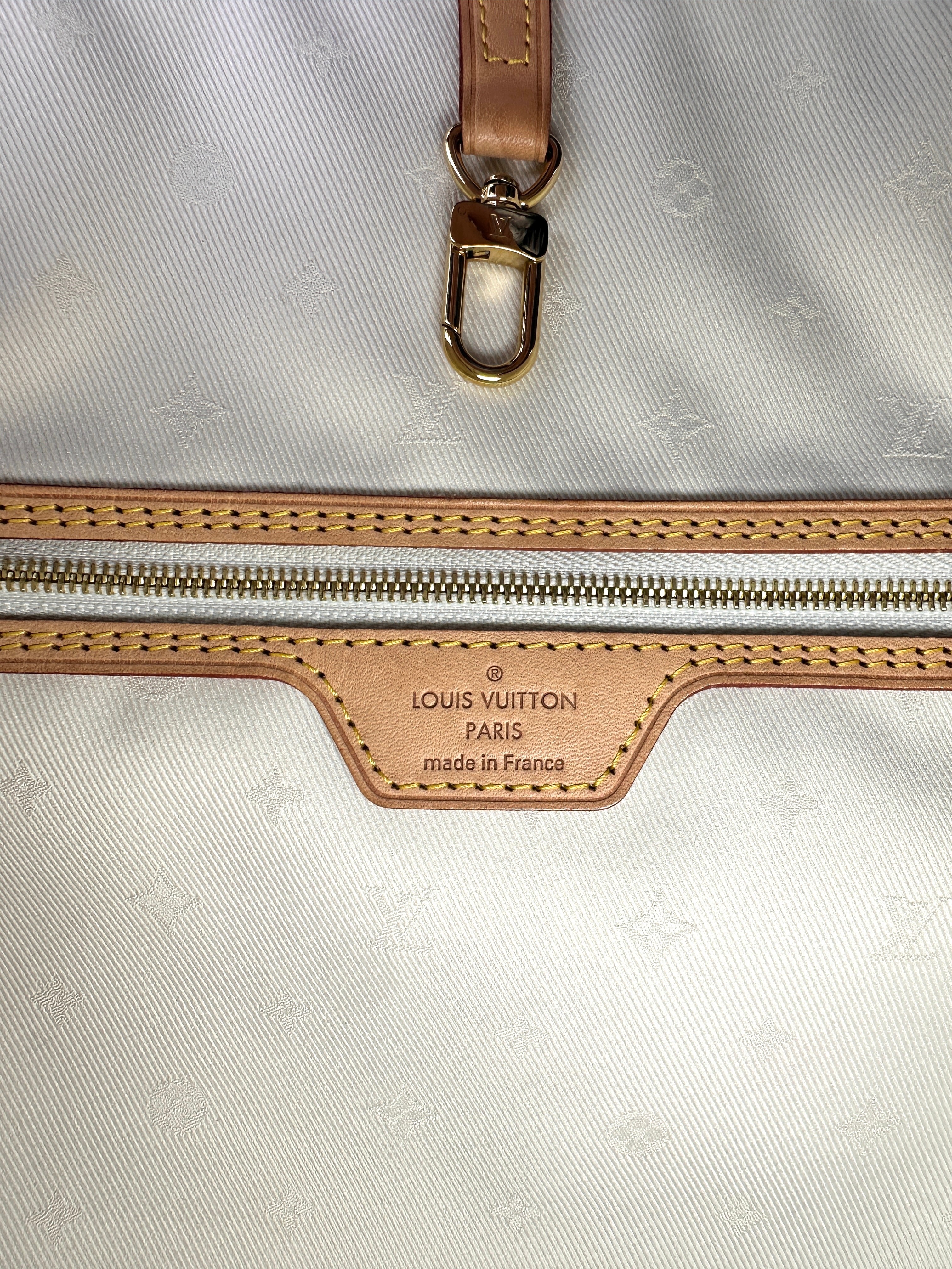 Louis Vuitton Nautical Neverfull MM White/Blue Monogram Jacquard Handle Bag With Pouch LV2154