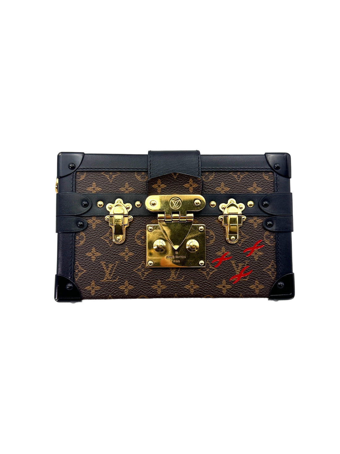 Louis Vuitton Petite Malle Brown Monogram Canvas Shoulder Bag LV2162