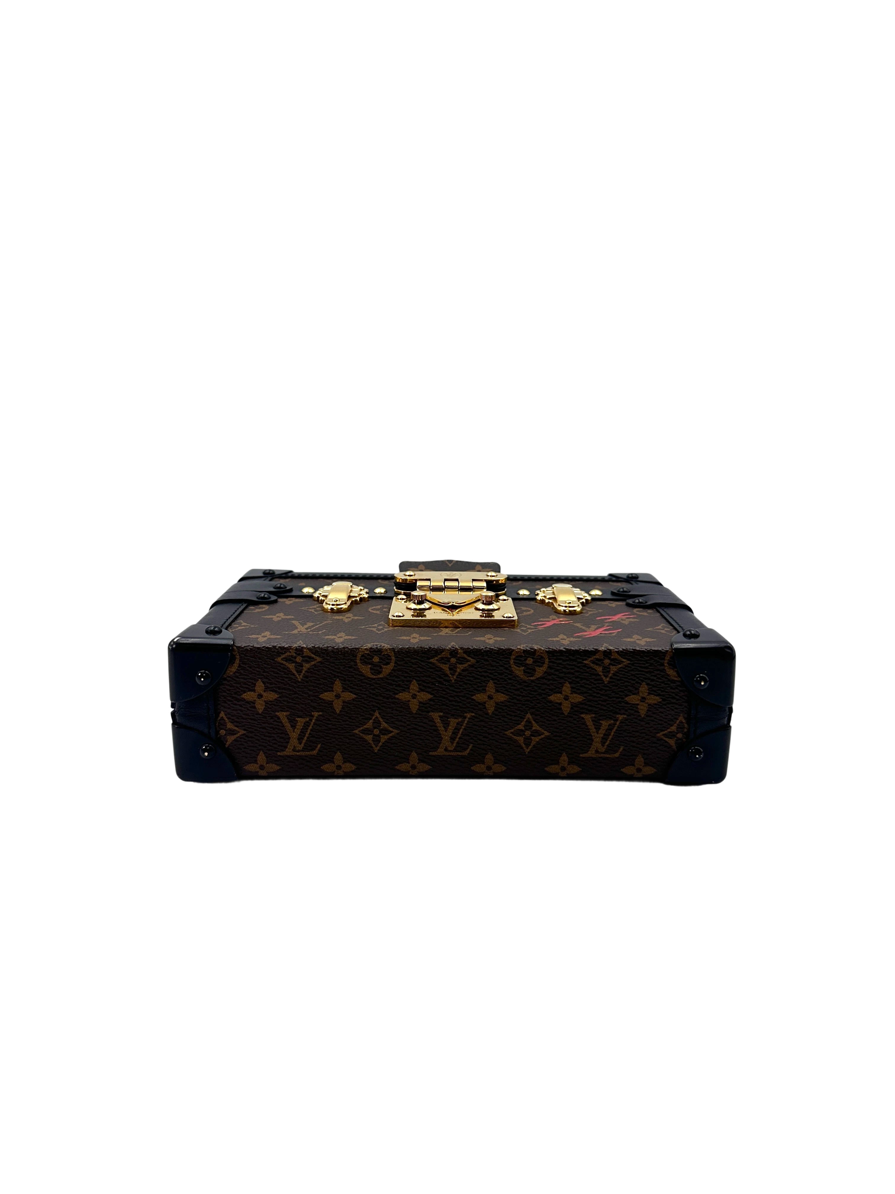 Louis Vuitton Petite Malle Brown Monogram Canvas Shoulder Bag LV2162