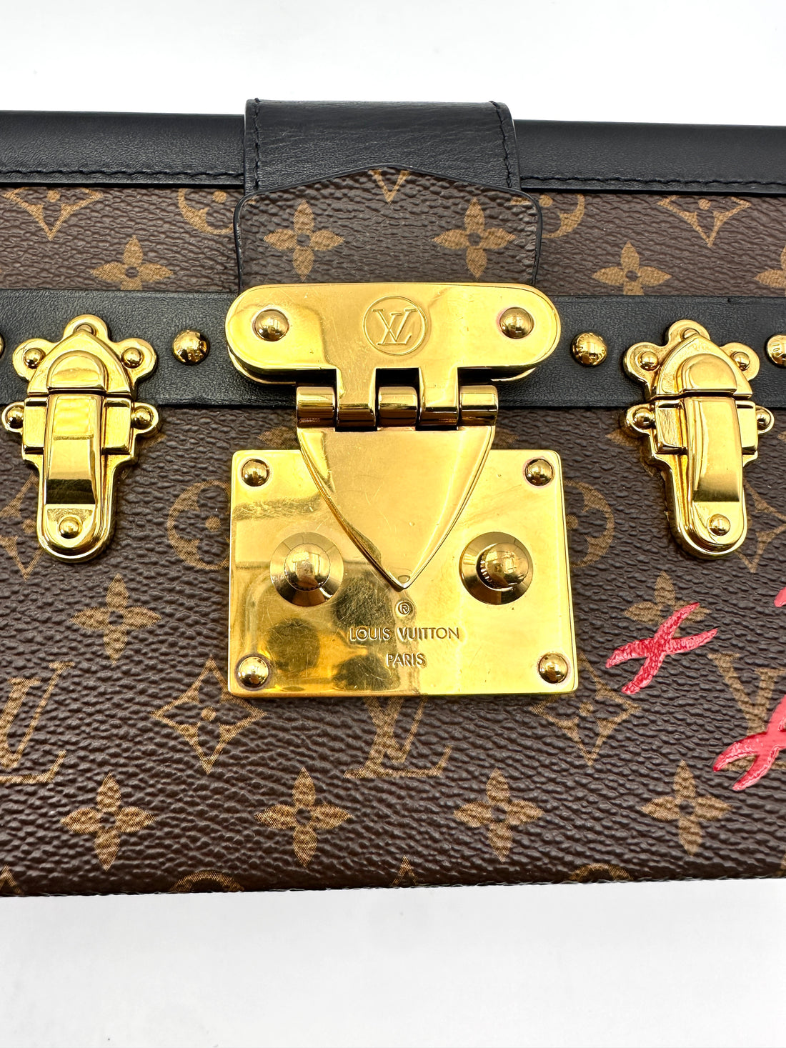 Louis Vuitton Petite Malle Brown Monogram Canvas Shoulder Bag LV2162