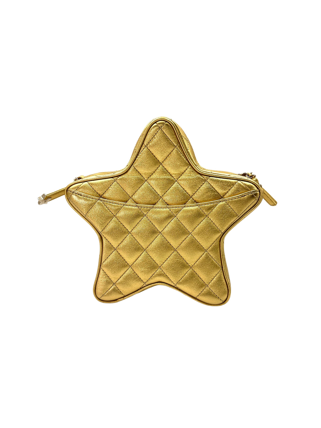 Chanel 24C Walk Of Fame Star Yellow Quilted Leather Chain Bag(KG***85) CC1553