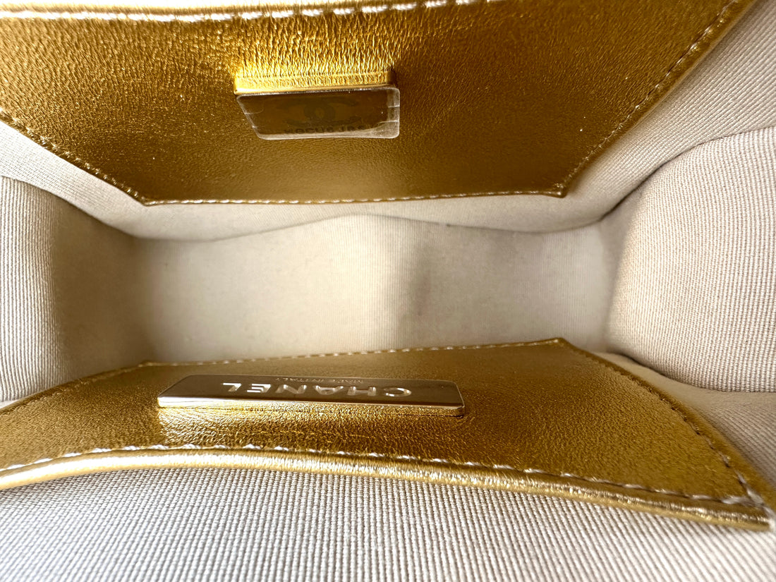 Chanel 24C Walk Of Fame Star Yellow Quilted Leather Chain Bag(KG***85) CC1553
