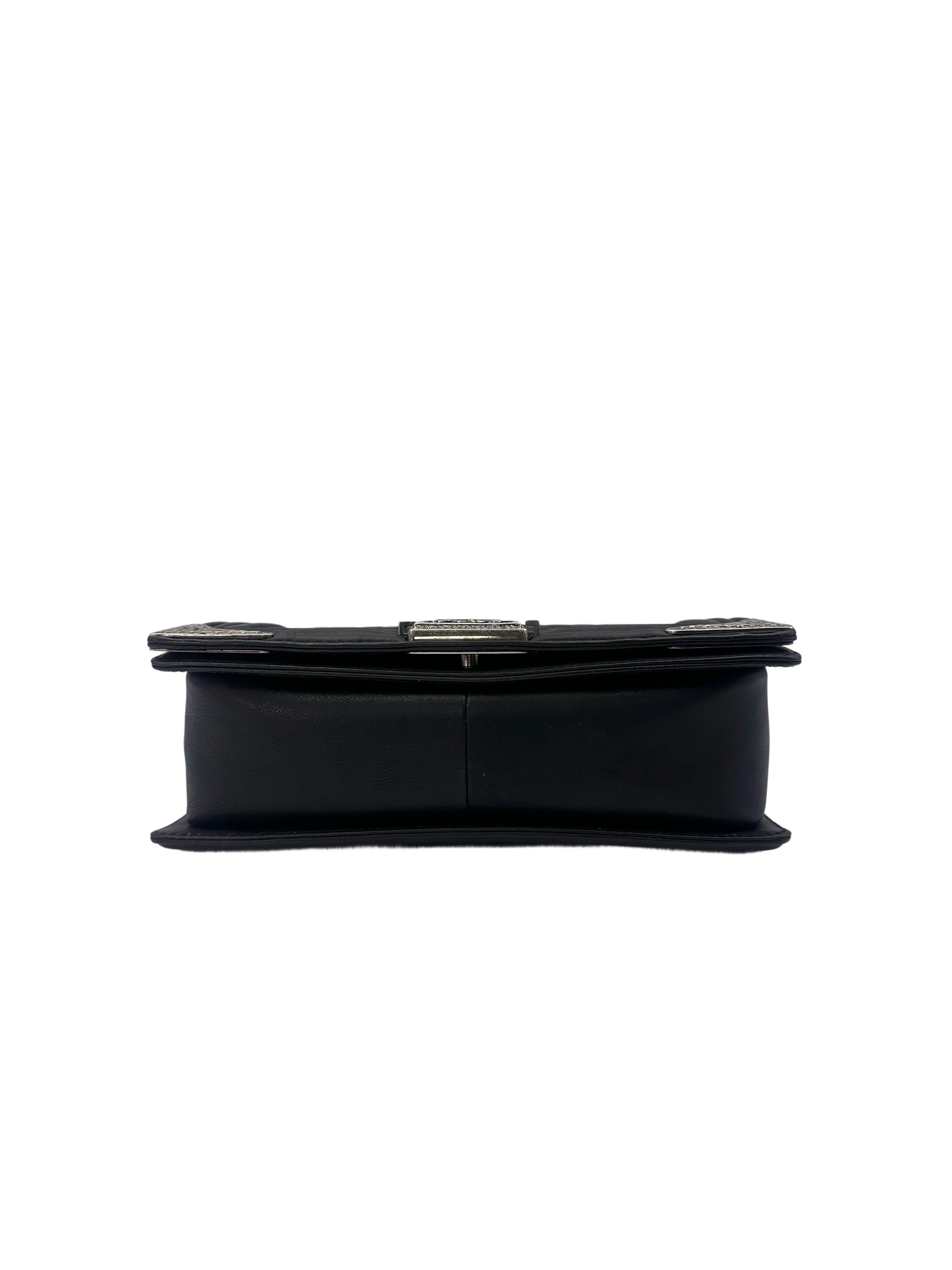 Chanel Paris-Dallas LeBoy Black Quilted Leather Flap Bag With Metal Adornments(19***26) CC1548
