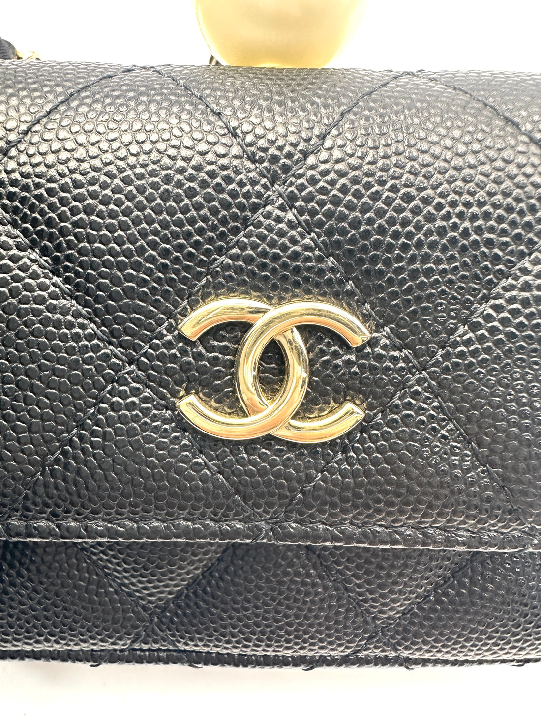 Chanel Black Quilted Leather Pearl Crush Flap Bag(31***75) CC1550