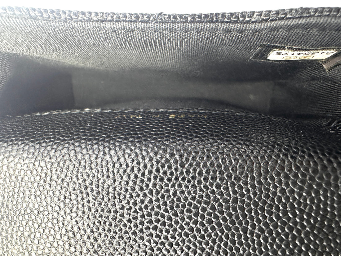 Chanel Black Quilted Leather Pearl Crush Flap Bag(31***75) CC1550
