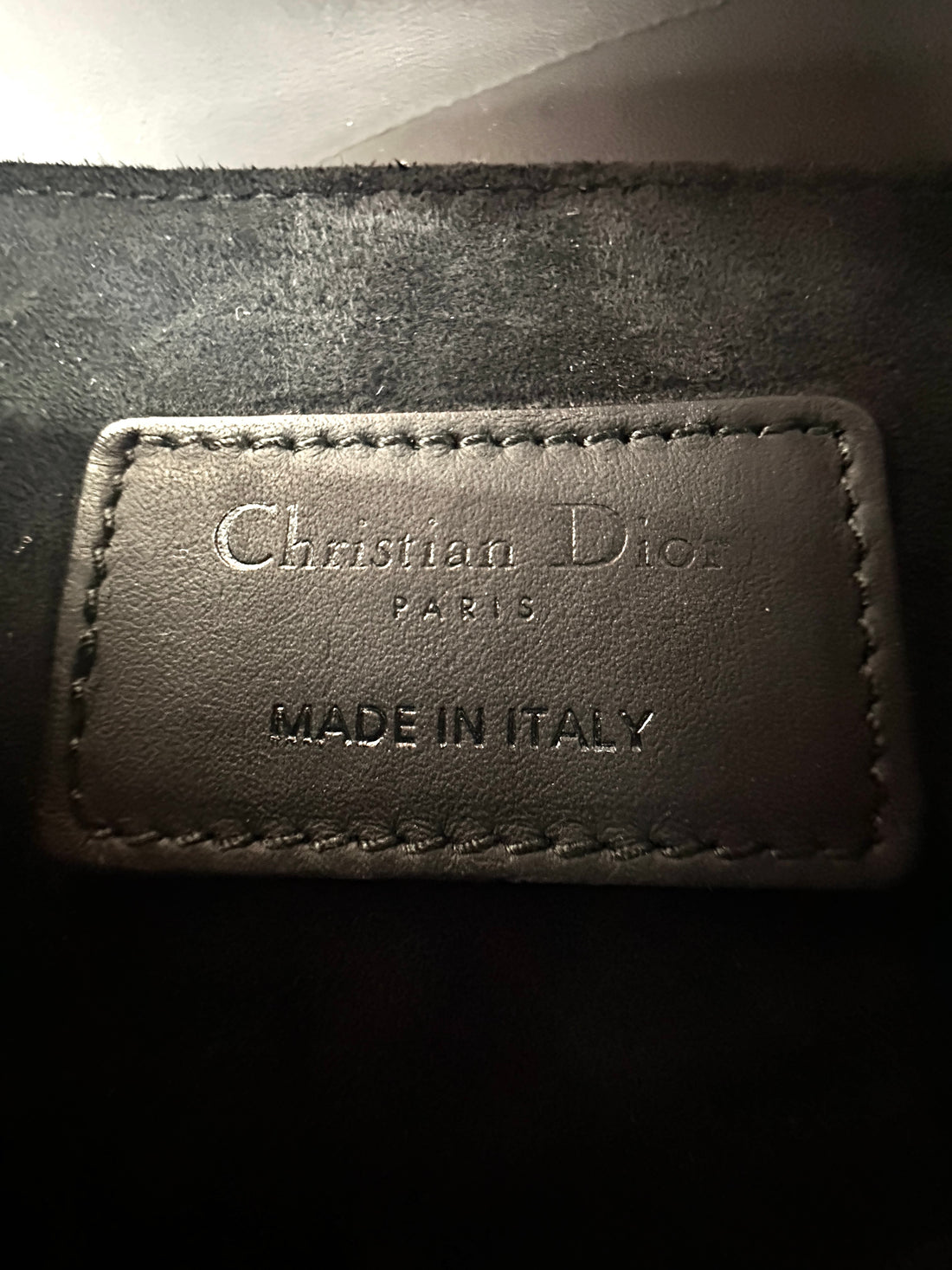 Christian Dior So Black Leather Small Size Saddle Bag DR566