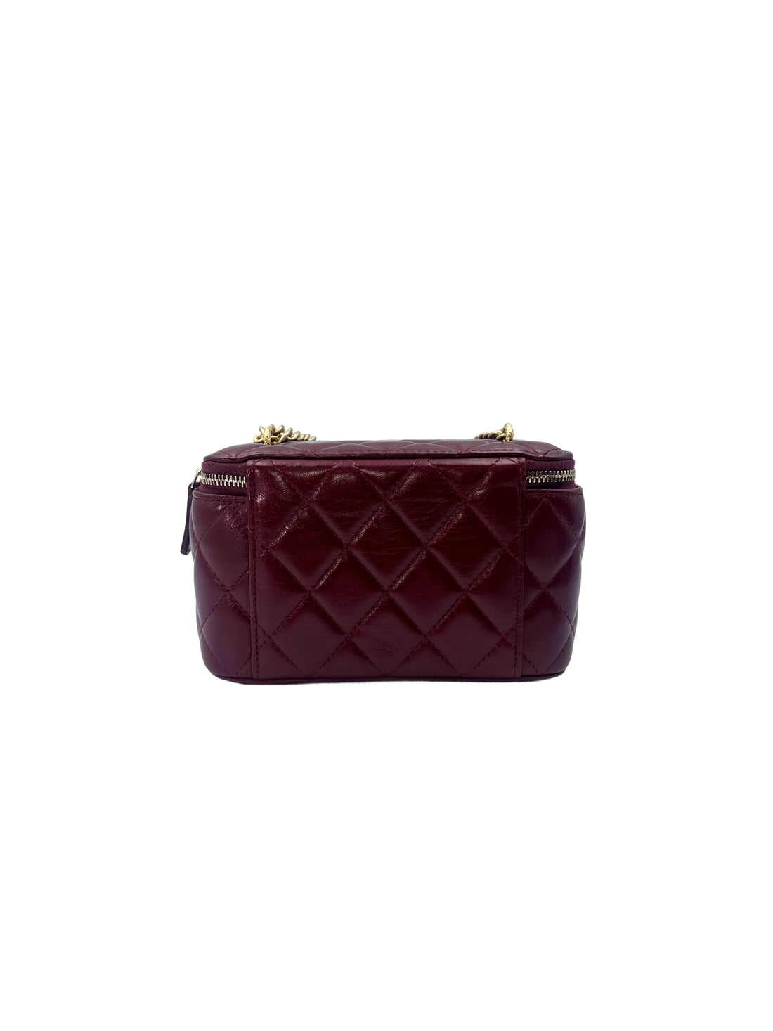 Chanel 23B Red Quilted Lambskin Vanity Case With Gold Hardware(GE***1C) CC1554