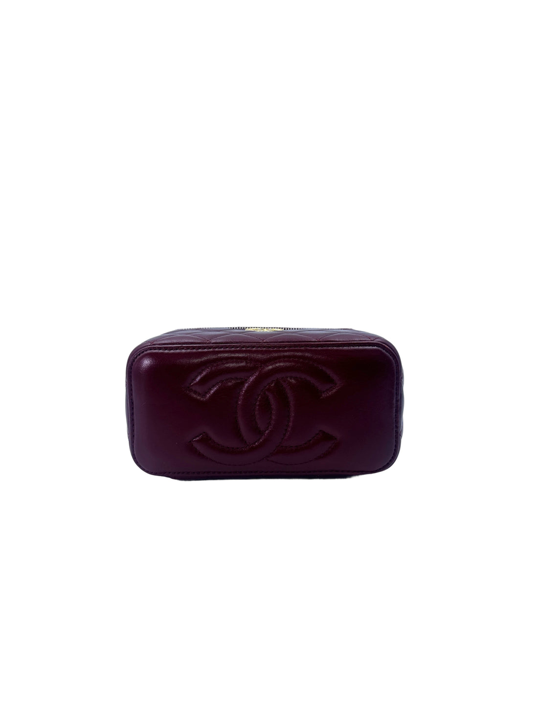Chanel 23B Red Quilted Lambskin Vanity Case With Gold Hardware(GE***1C) CC1554