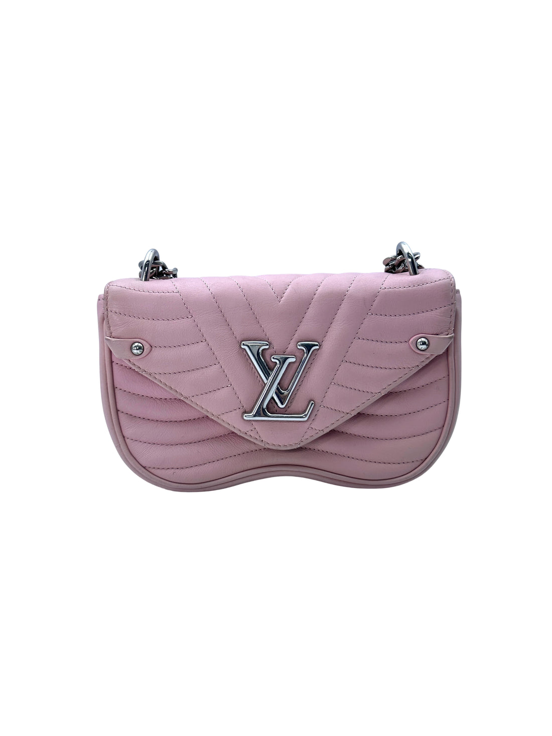 Louis Vuitton New Wave Pink Chevron Quilted Leather Shoulder Bag LV2161