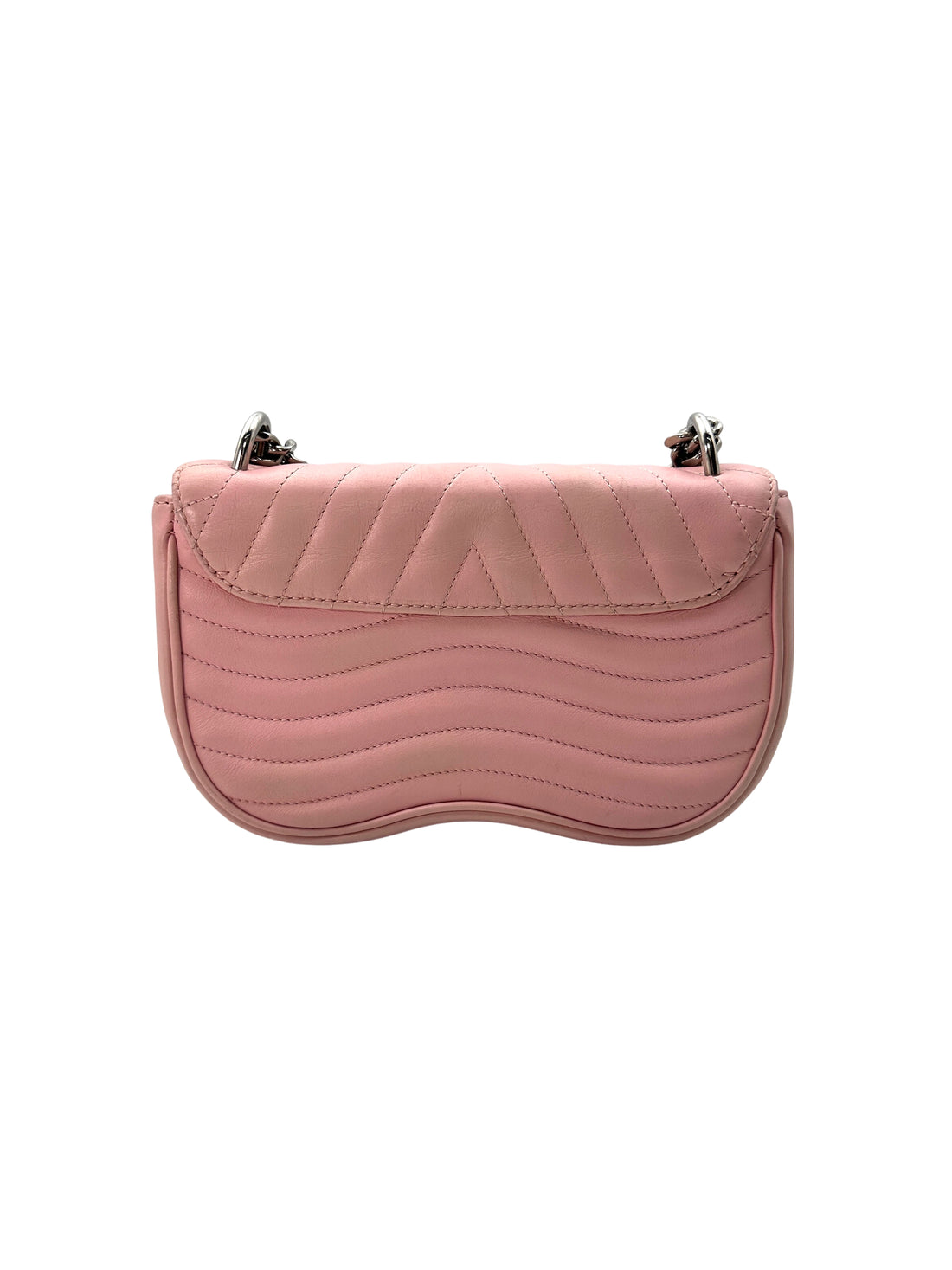 Louis Vuitton New Wave Pink Chevron Quilted Leather Shoulder Bag LV2161
