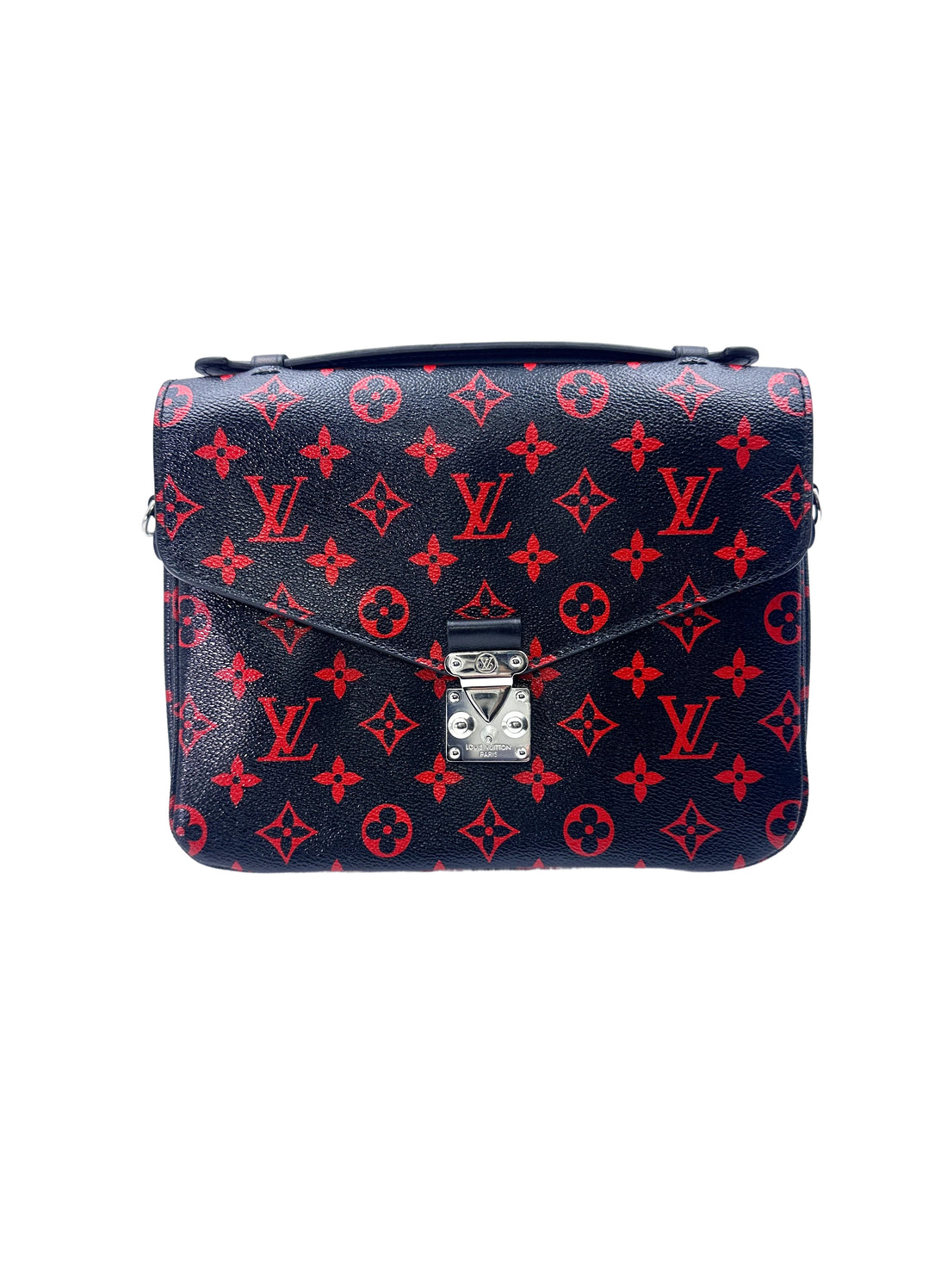 Louis Vuitton Pochette Metis Infrarouge Red/Black Monogram Canvas Shoulder Bag LV2167