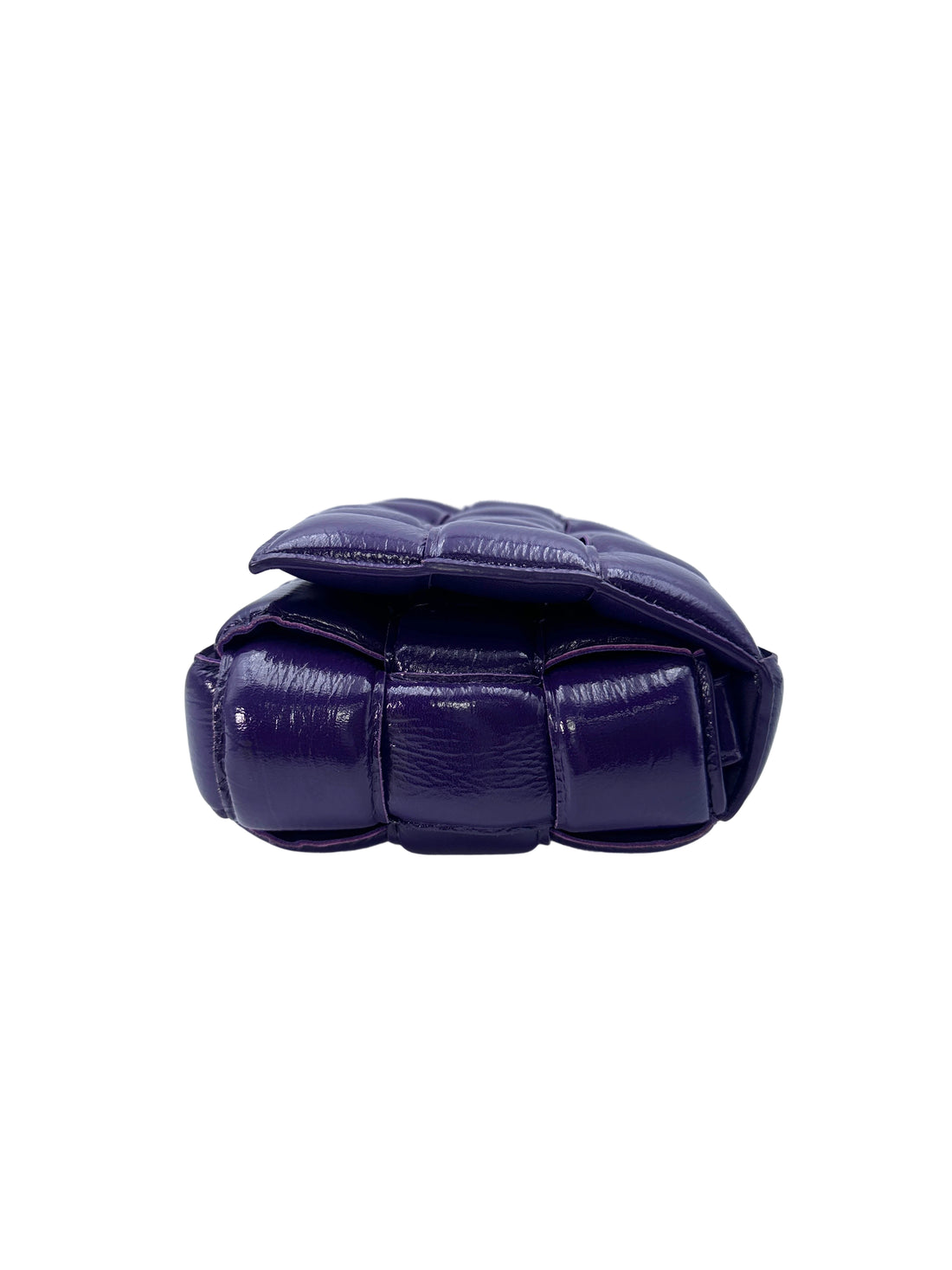 Bottega Veneta Padded Cassette Purple Leather Shoulder Bag BV110