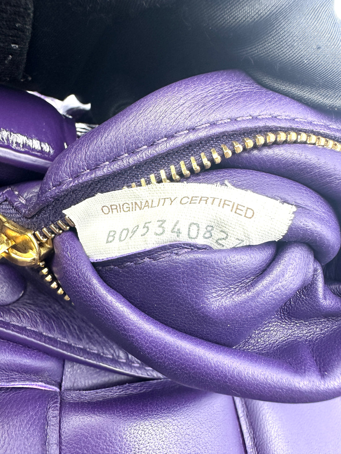 Bottega Veneta Padded Cassette Purple Leather Shoulder Bag BV110
