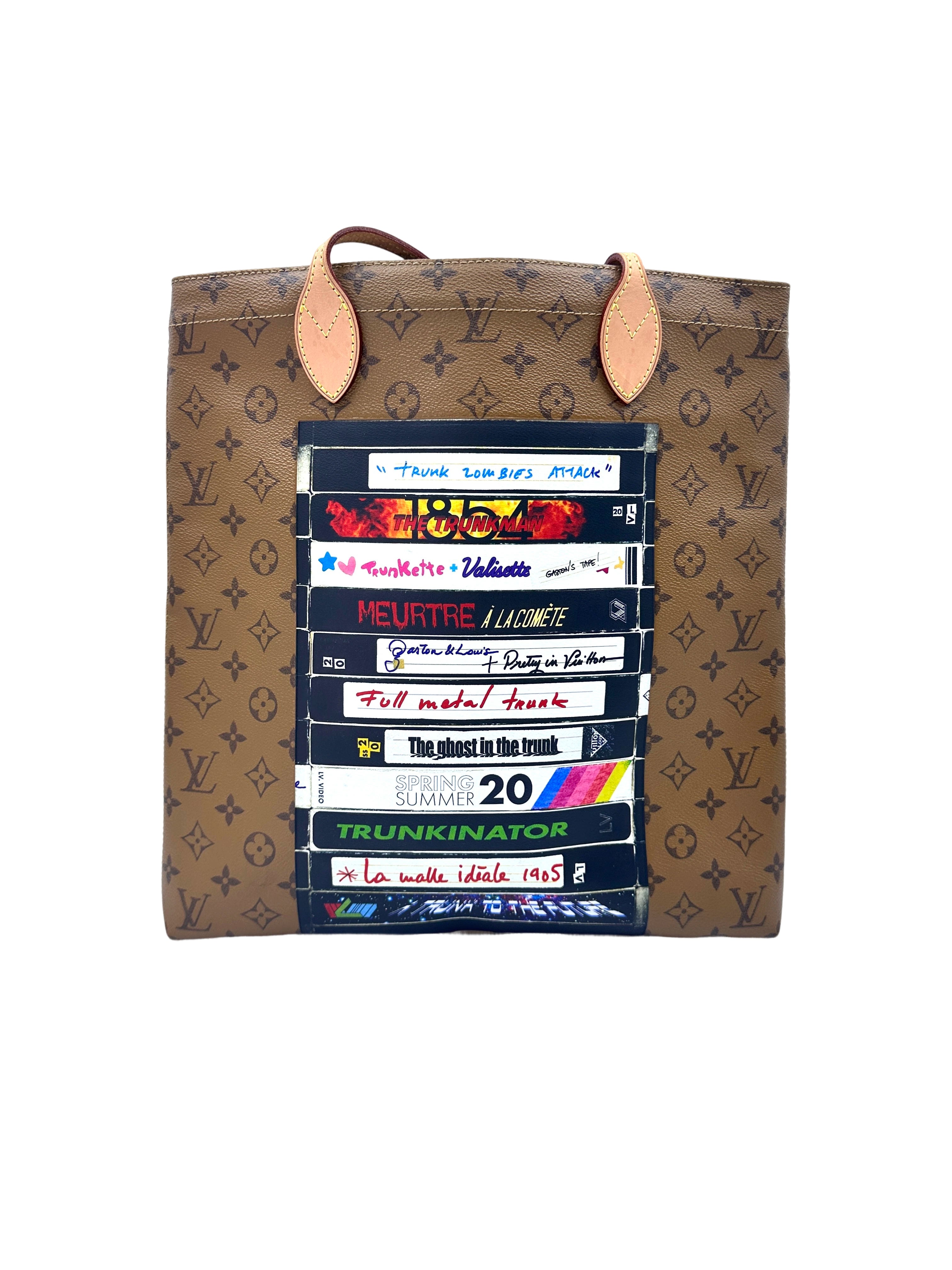 Louis Vuitton Carry It Monogram Reverse Video Print Tote Handle Bag LV2177