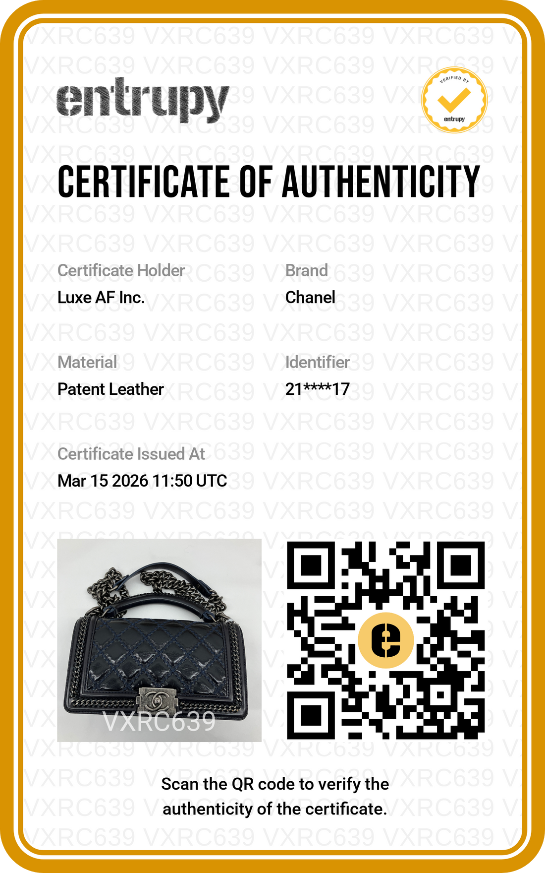 Chanel 15A LeBoy Navy Quilted Leather Top Handle Medium Size Flap Bag With Chain Trim(21***17) CC1558