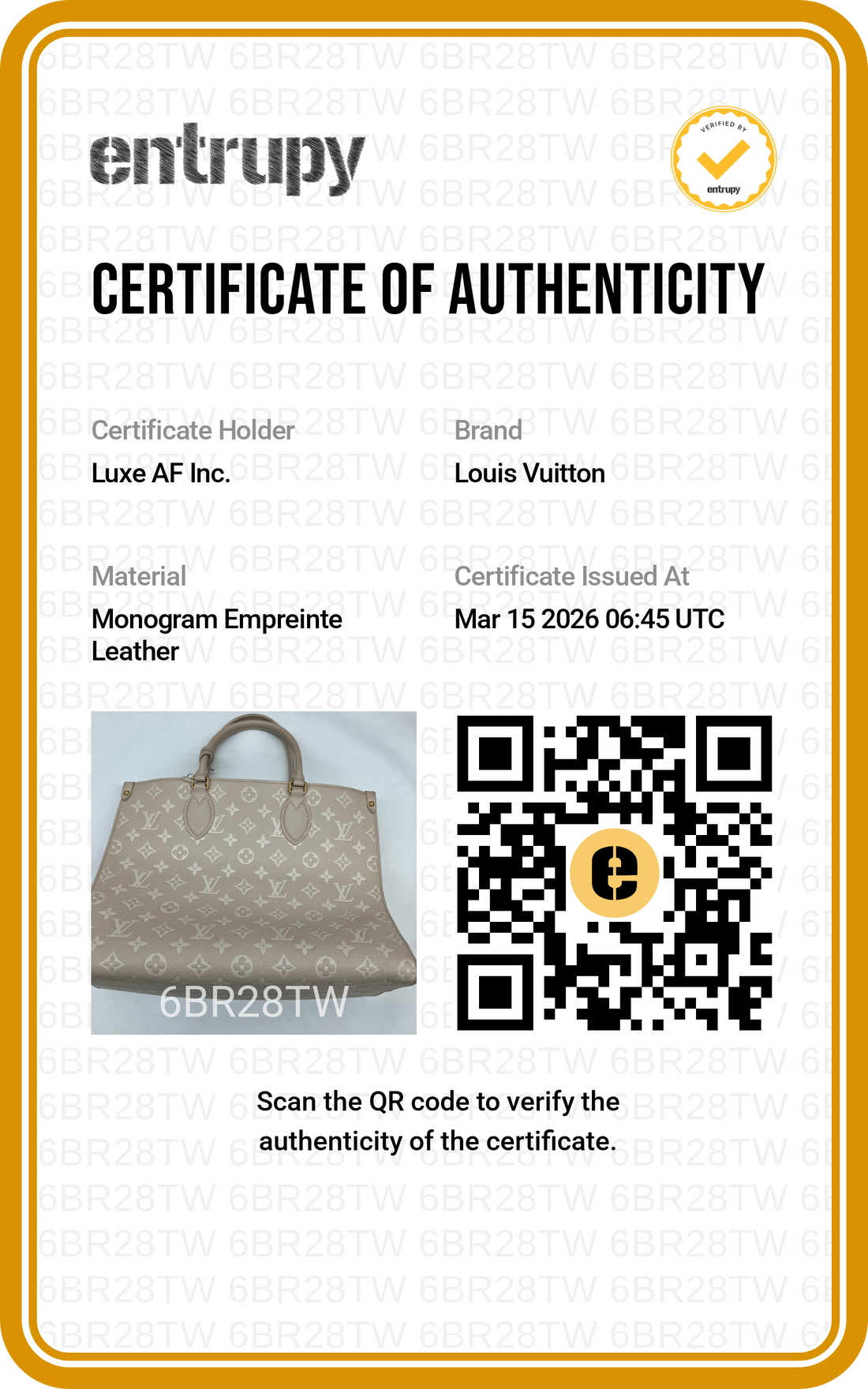 Louis Vuitton "Spring In The City" OnTheGo MM Beige Monogram Empreinte Tote Handle Bag LV2174