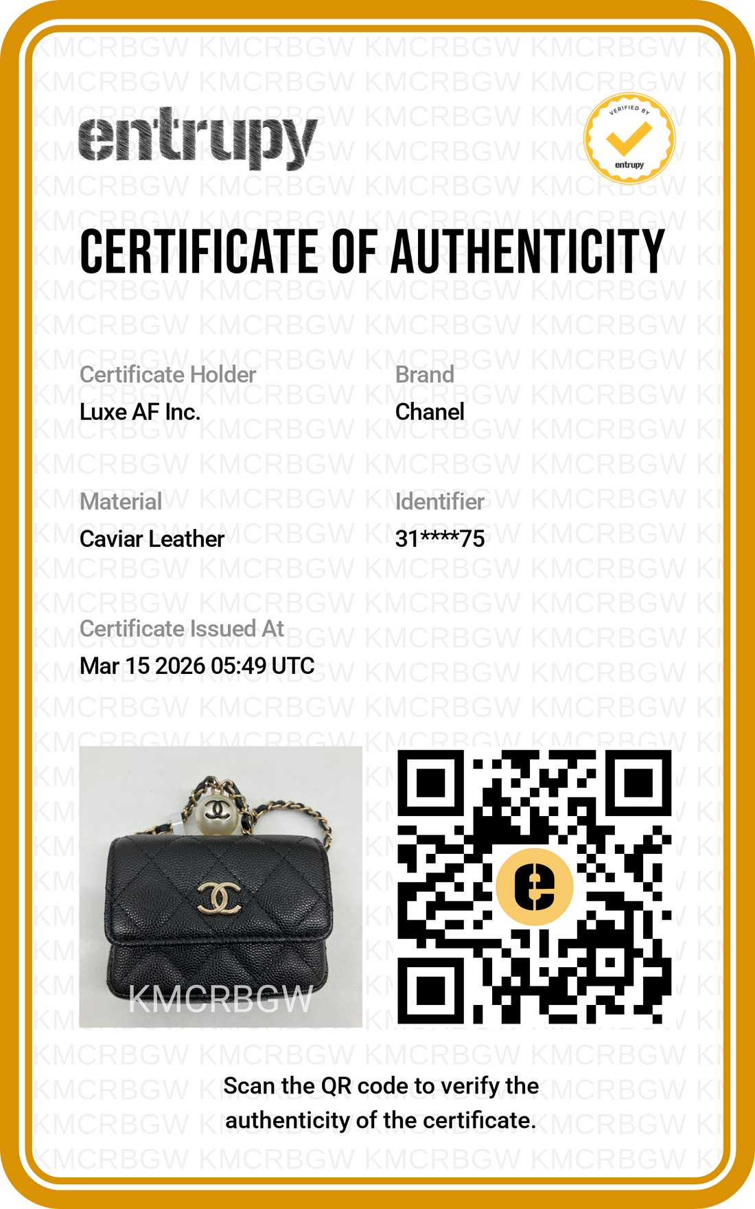 Chanel Black Quilted Leather Pearl Crush Flap Bag(31***75) CC1550