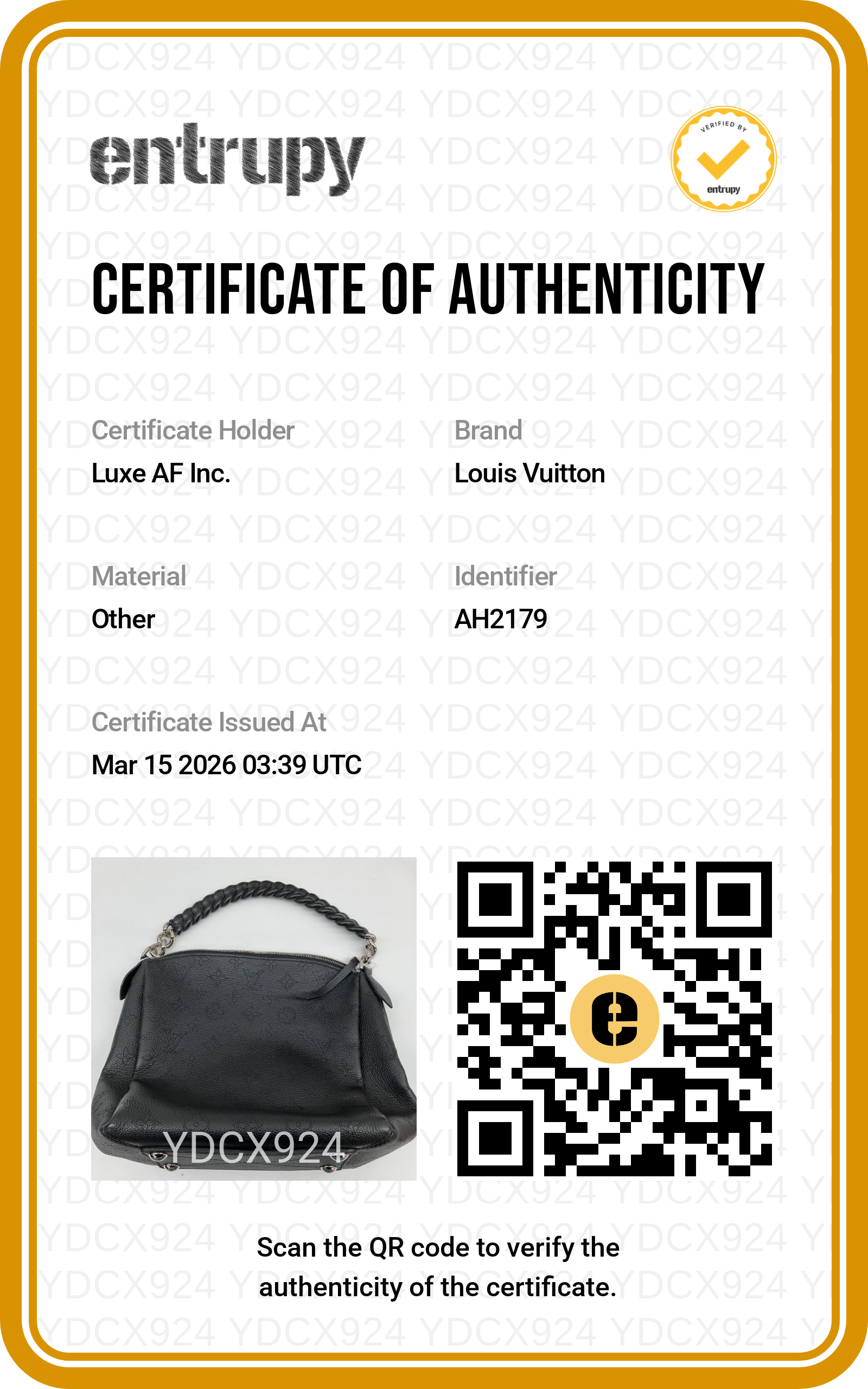 Louis Vuitton Mahina Babyone Black Perforated Leather Chain Bag LV2175