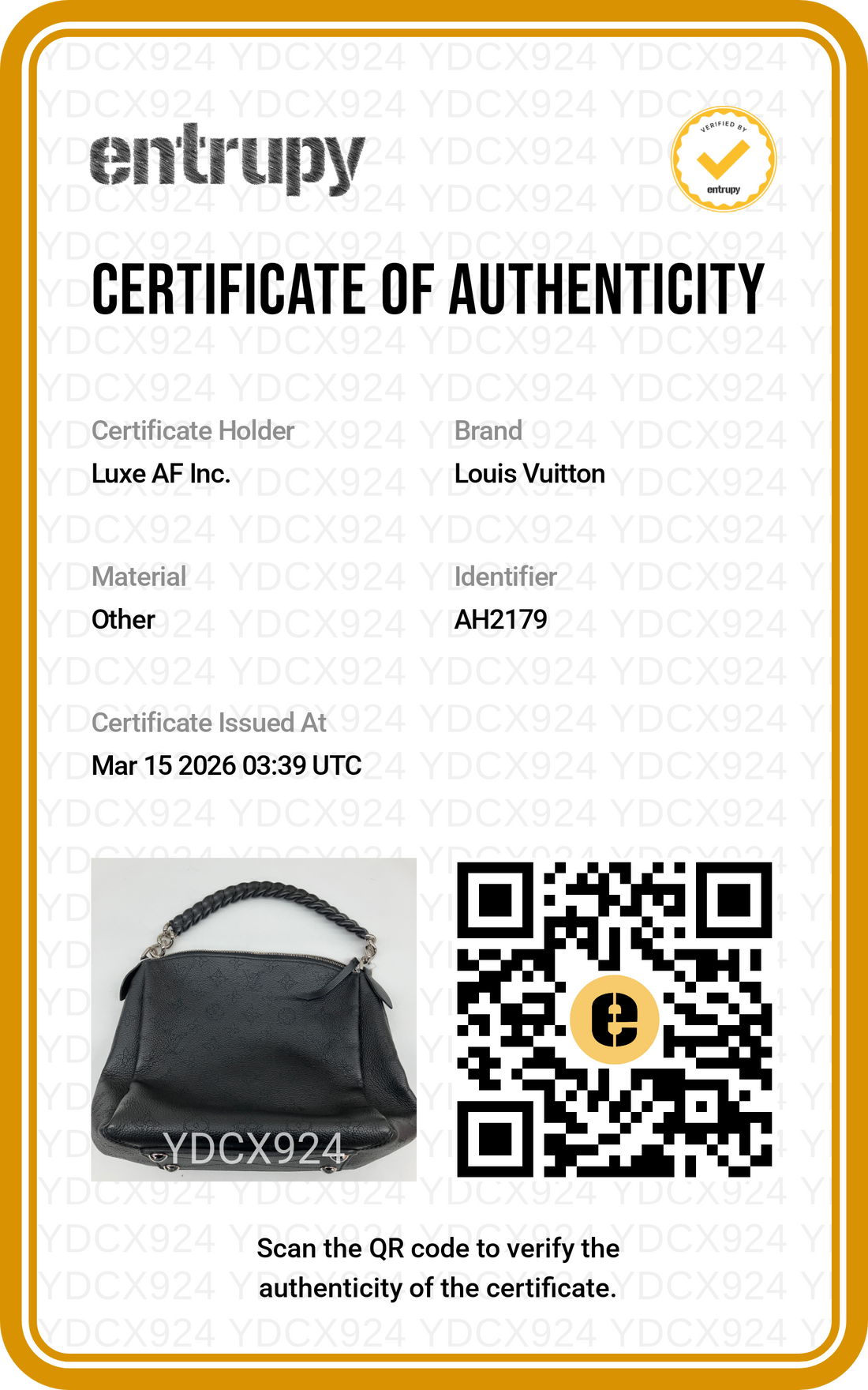 Louis Vuitton Mahina Babyone Black Perforated Leather Chain Bag LV2175