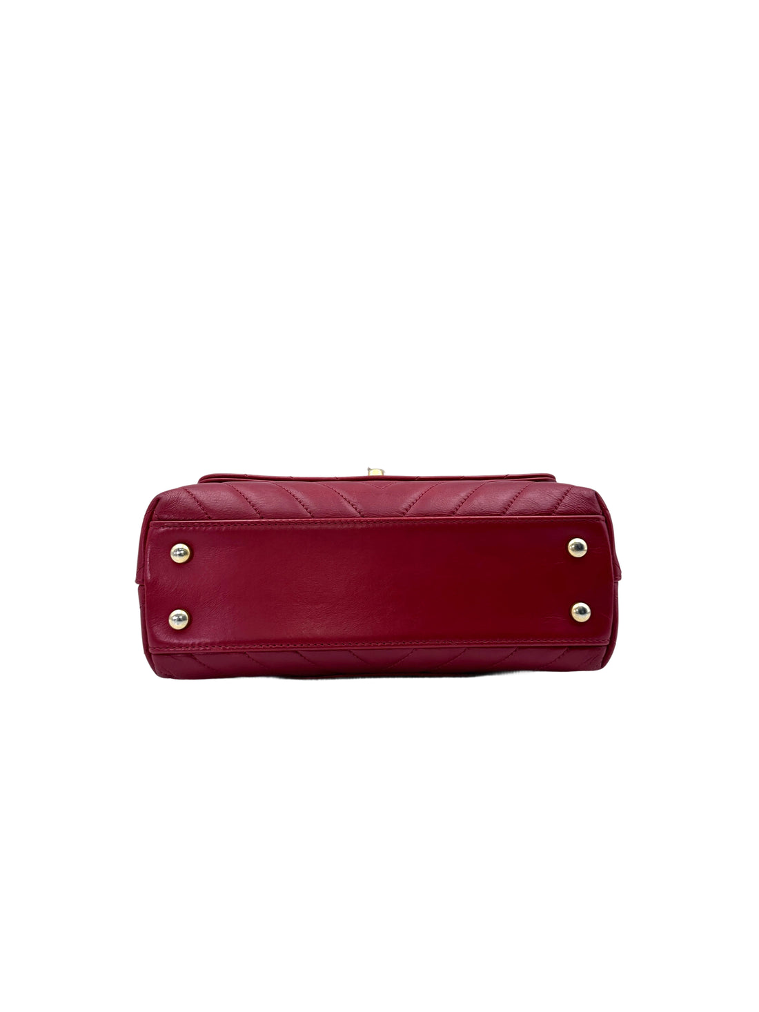 Chanel CoCo Handle Red Chevron Quilted Leather Small Size Handle Bag(24***64) CC1561