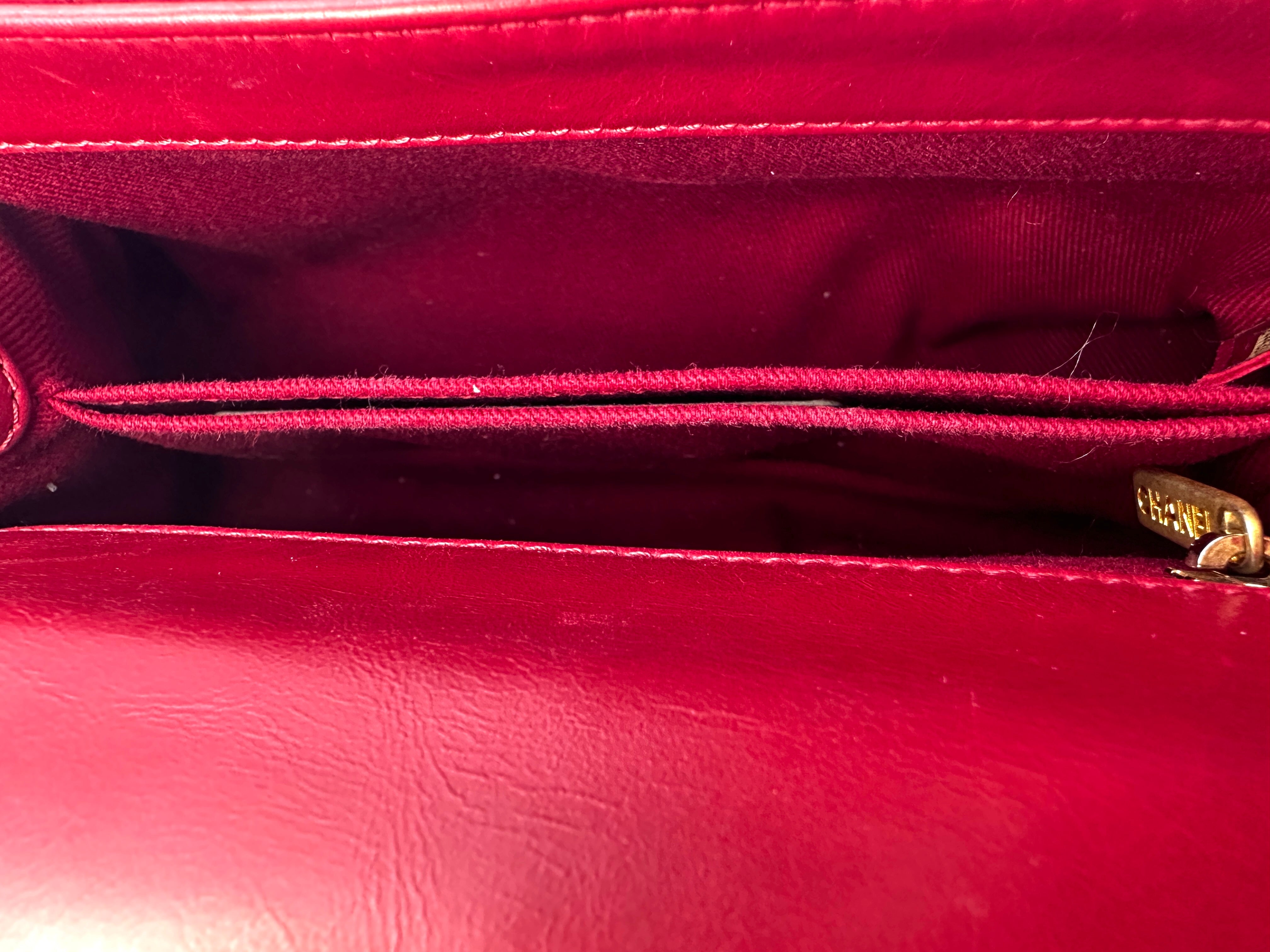 Chanel CoCo Handle Red Chevron Quilted Leather Small Size Handle Bag(24***64) CC1561