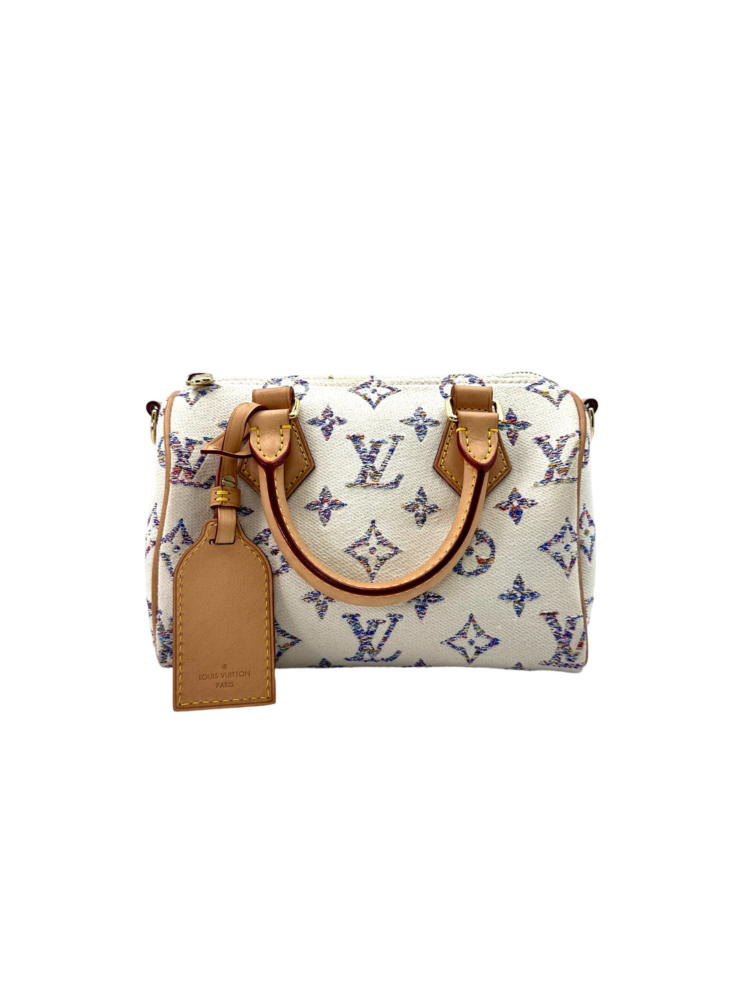 Louis Vuitton Nautical Nano Speedy20 White/Blue Monogram Jacquard Handle Bag LV2188