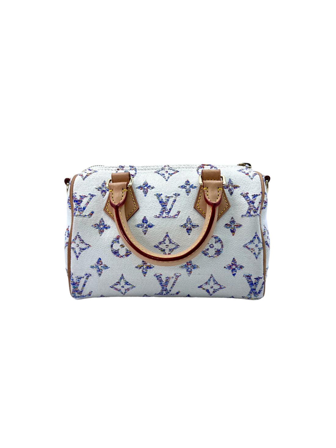 Louis Vuitton Nautical Nano Speedy20 White/Blue Monogram Jacquard Handle Bag LV2188