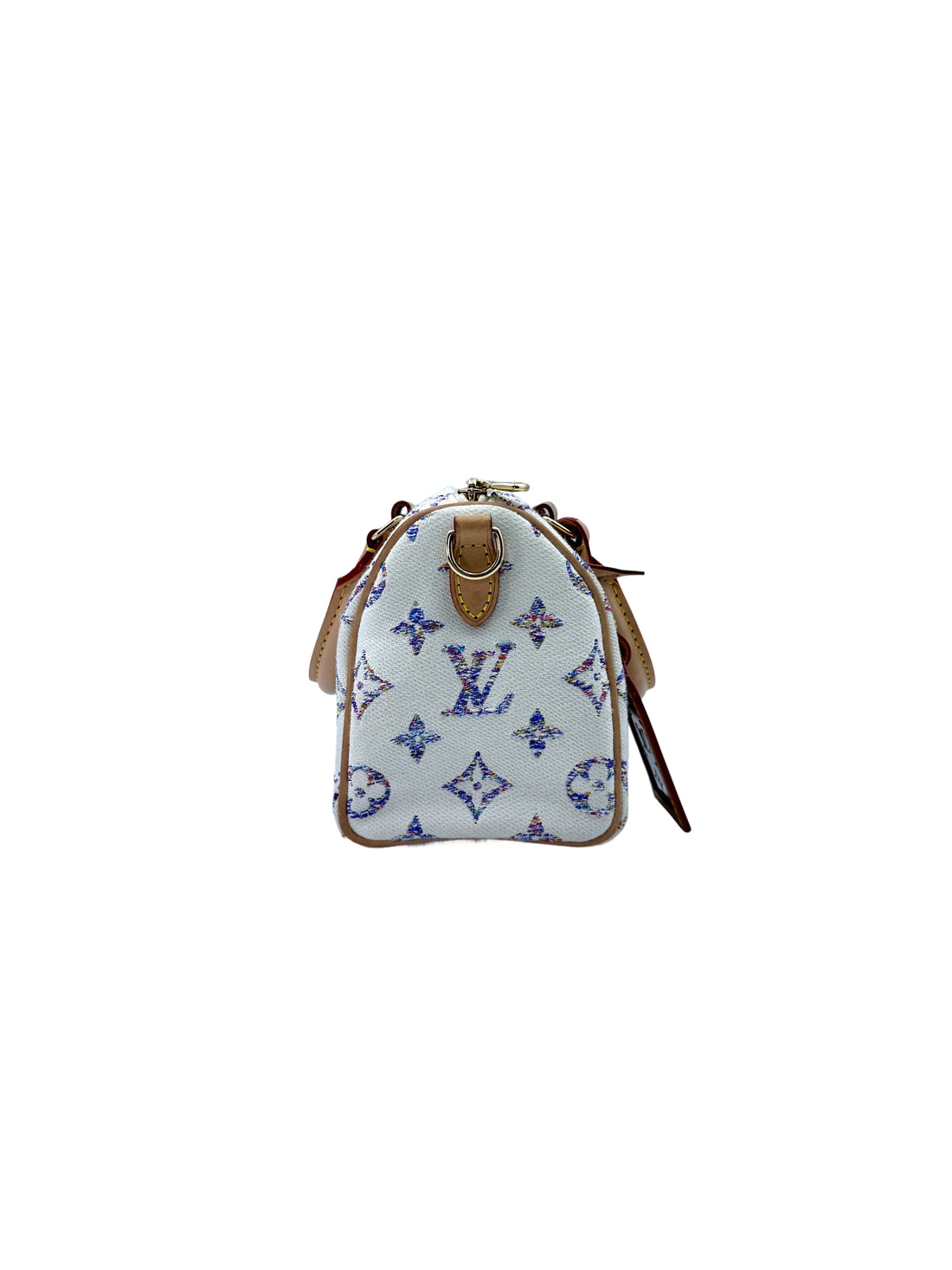Louis Vuitton Nautical Nano Speedy20 White/Blue Monogram Jacquard Handle Bag LV2188