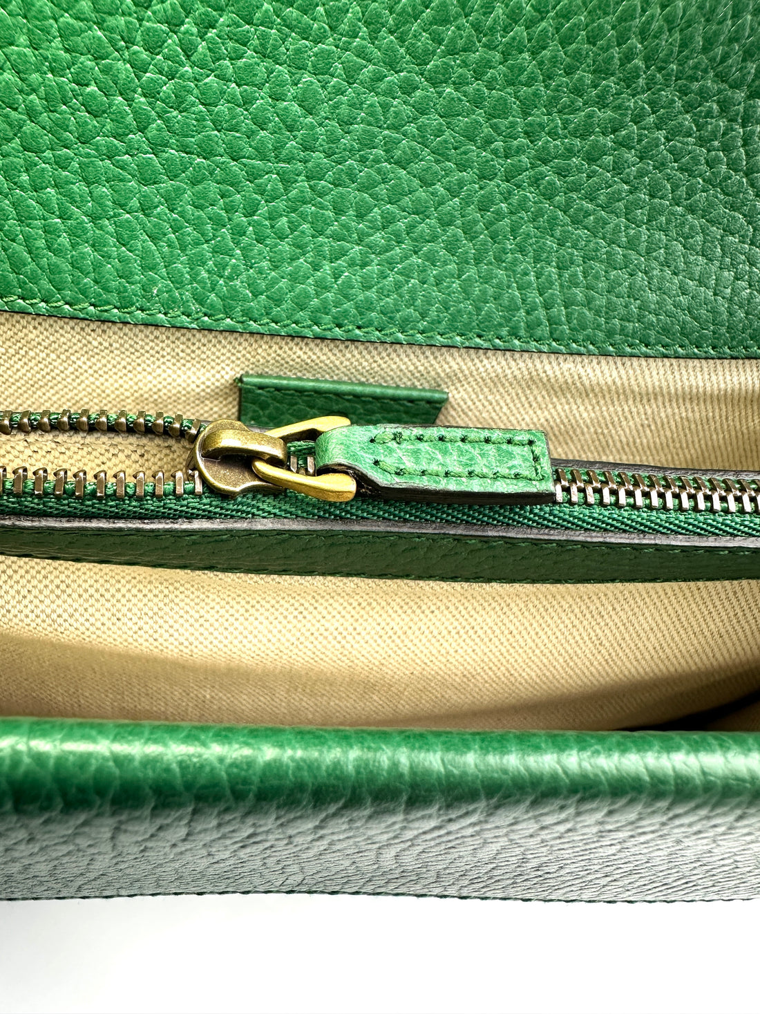 Gucci Dionysus Green Textured Leather Shoulder Bag GG764