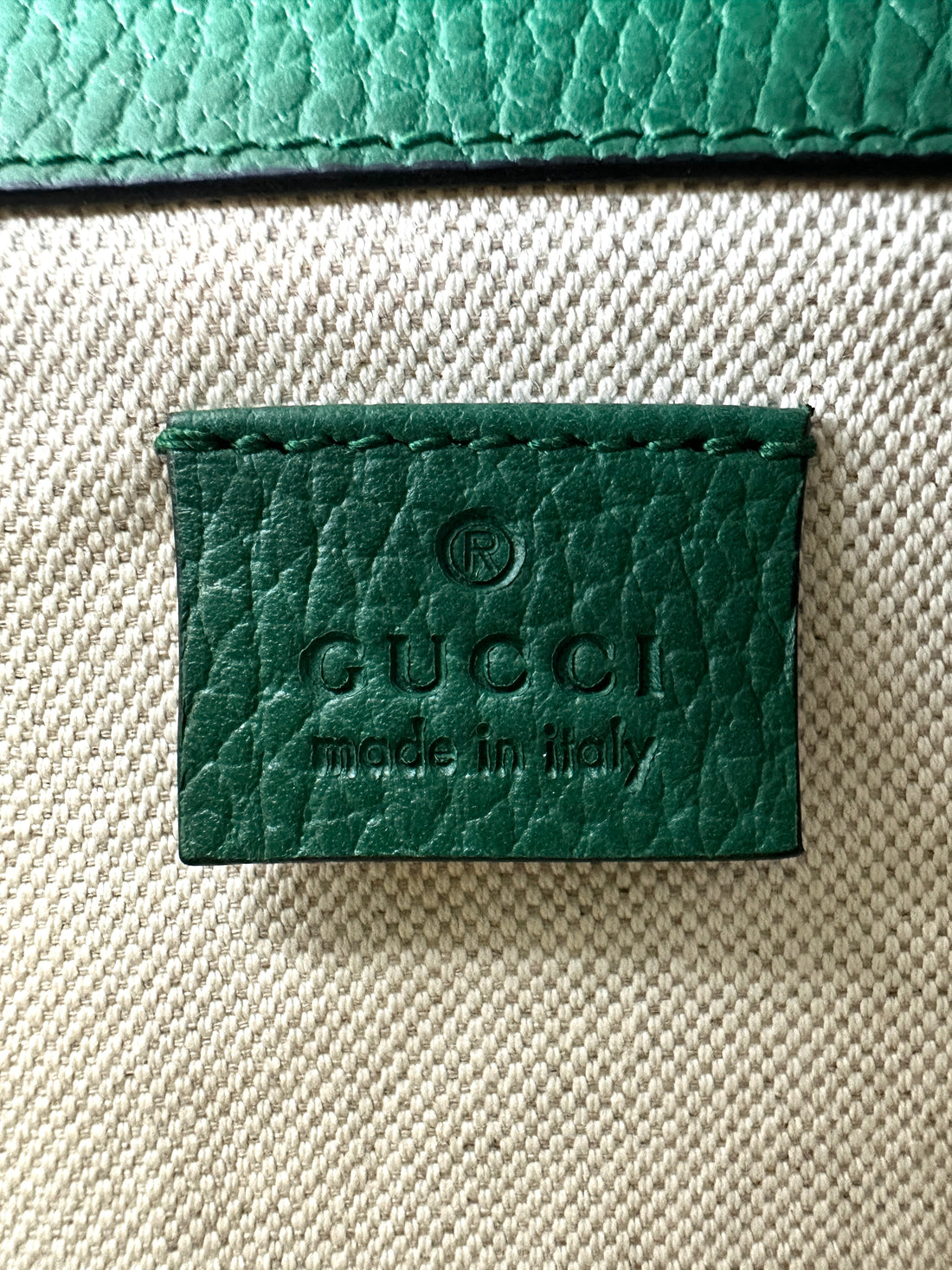 Gucci Dionysus Green Textured Leather Shoulder Bag GG764