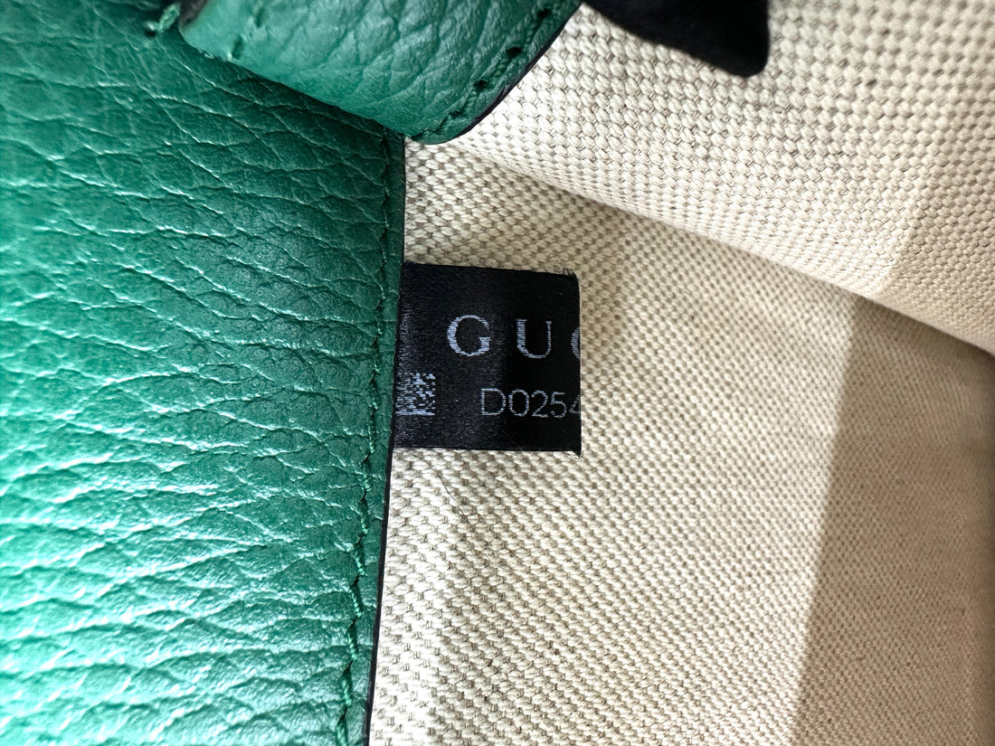 Gucci Dionysus Green Textured Leather Shoulder Bag GG764