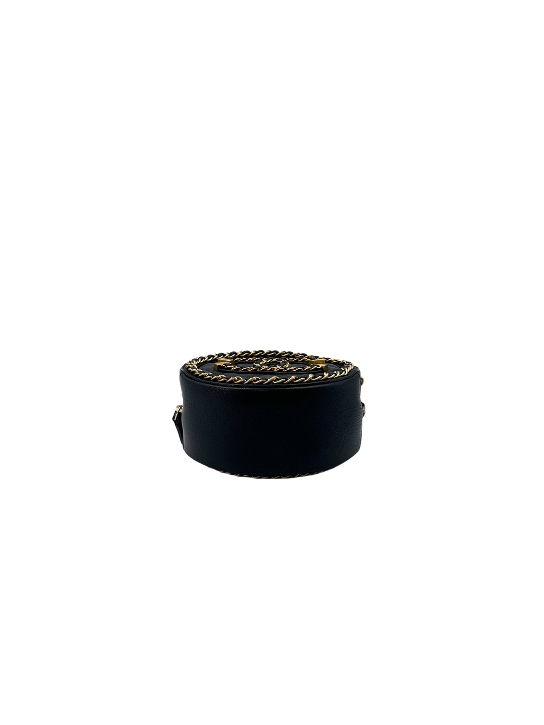 Chanel Filigree Black Quilted Lambskin Chain Round Bag(30***00) CC1565