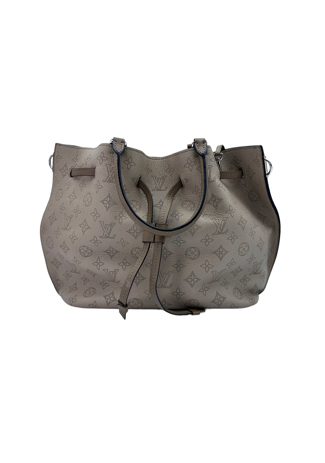Louis Vuitton Girolata Mahina Grey Monogram Perforated Leather Bucket Bag LV2183