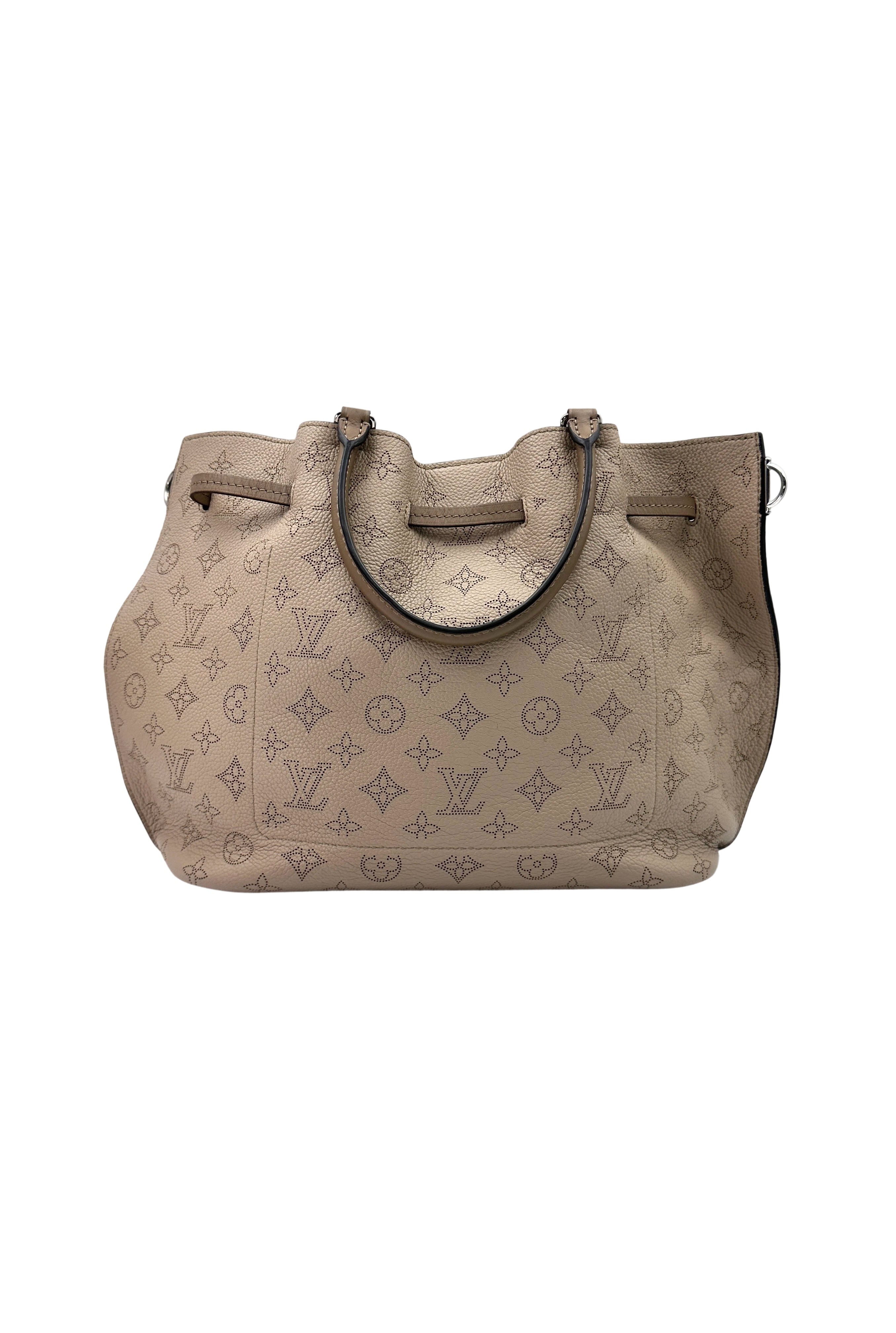 Louis Vuitton Girolata Mahina Grey Monogram Perforated Leather Bucket Bag LV2183