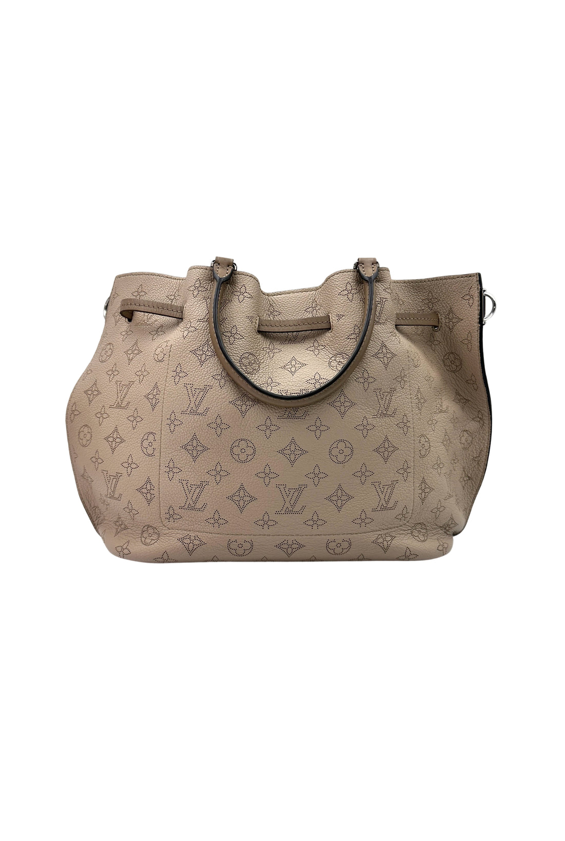 Louis Vuitton Girolata Mahina Grey Monogram Perforated Leather Bucket Bag LV2183