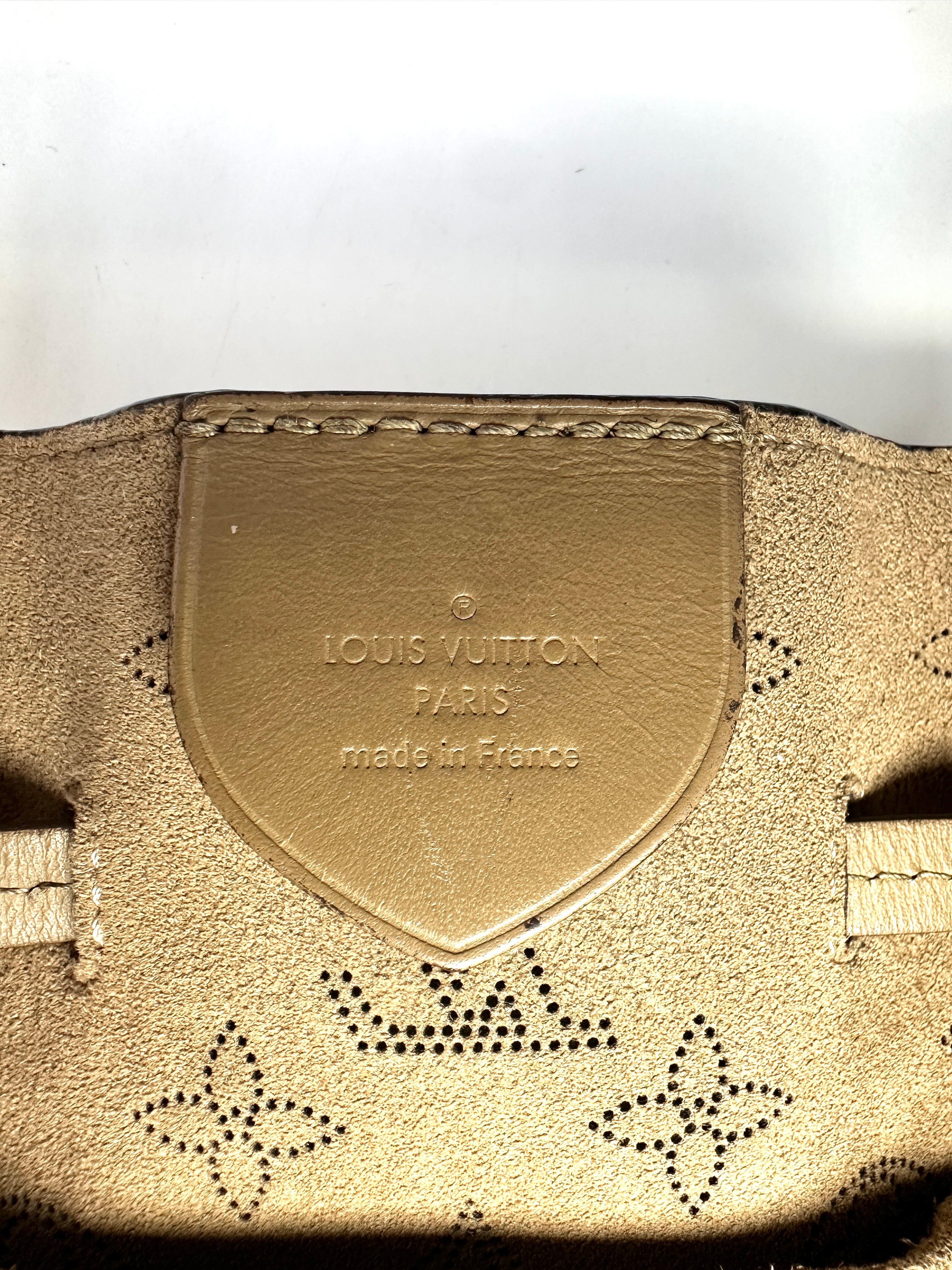 Louis Vuitton Girolata Mahina Grey Monogram Perforated Leather Bucket Bag LV2183