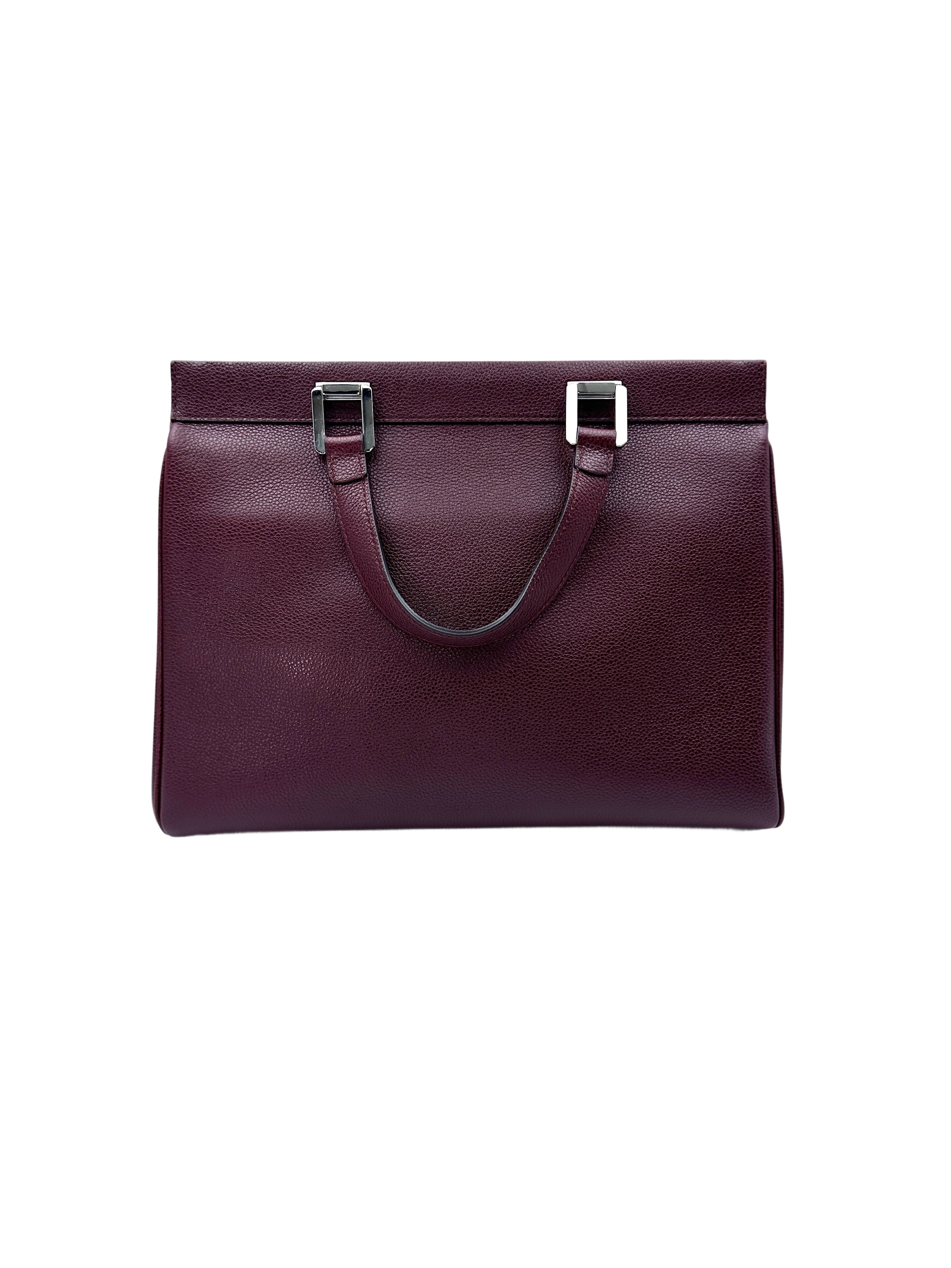 Gucci Zumi Dark Red Leather Top Handle Bag GG765