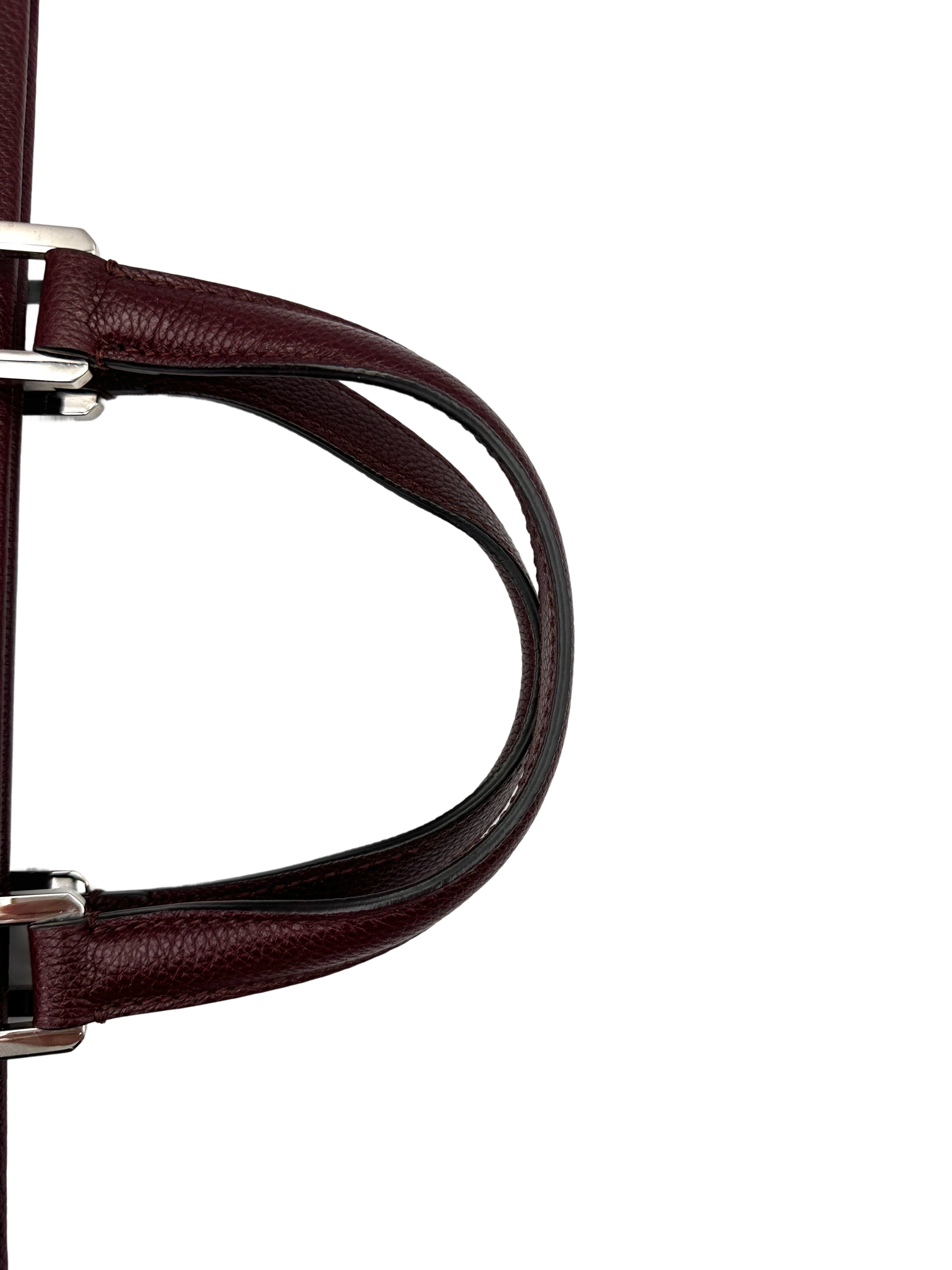Gucci Zumi Dark Red Leather Top Handle Bag GG765