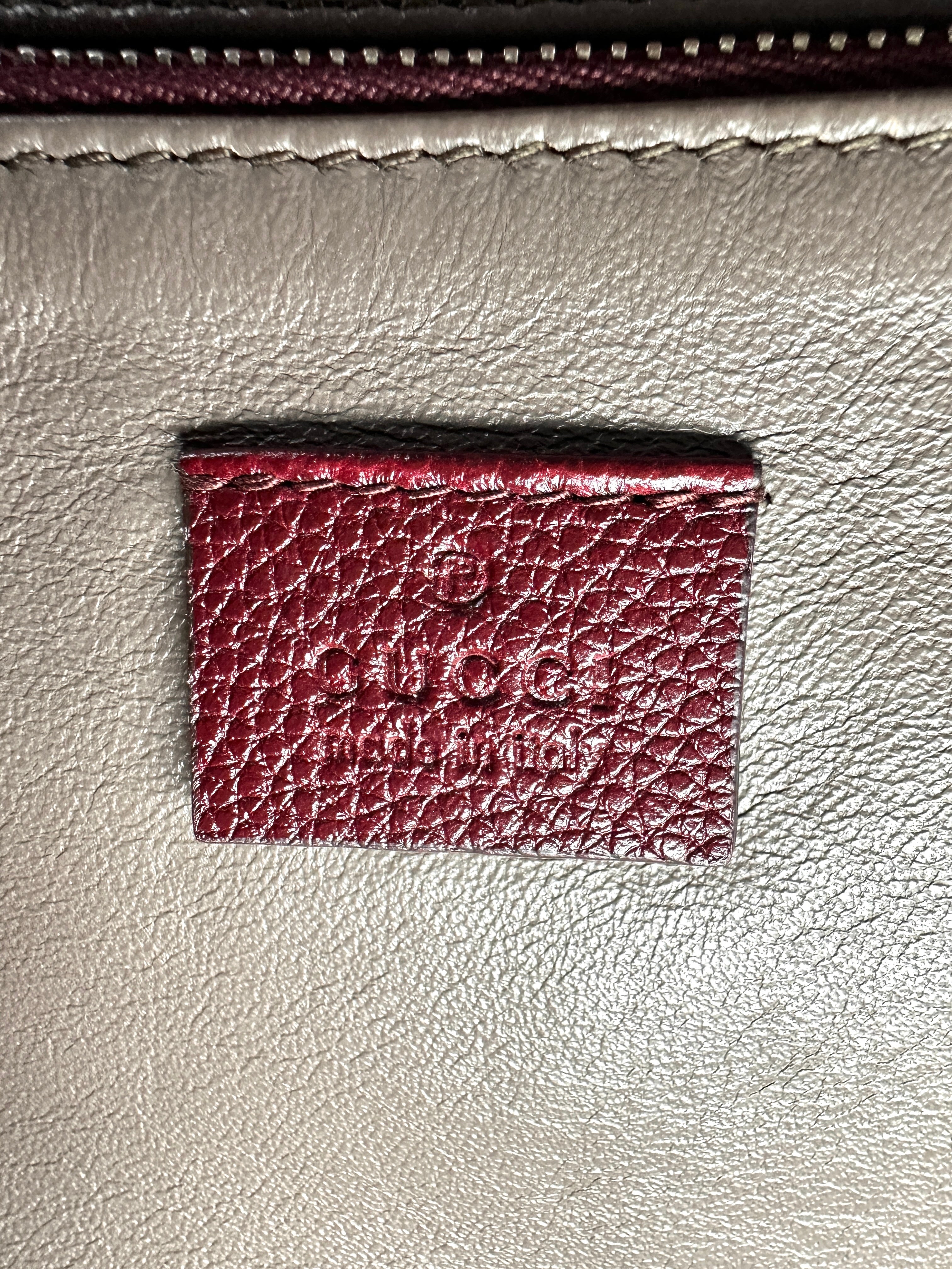 Gucci Zumi Dark Red Leather Top Handle Bag GG765