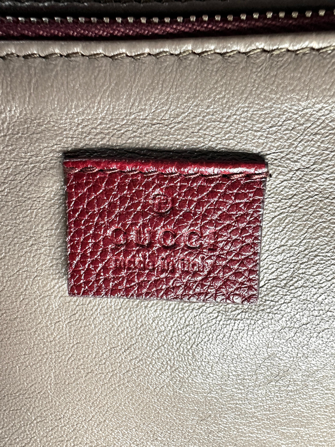 Gucci Zumi Dark Red Leather Top Handle Bag GG765