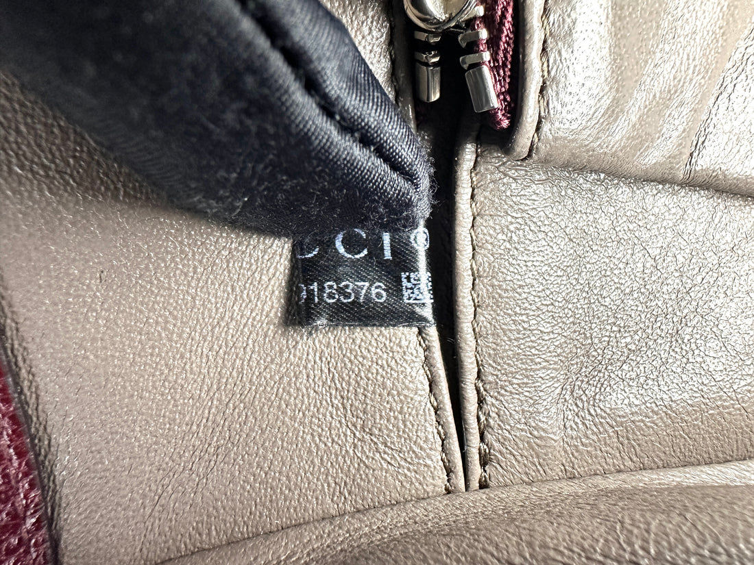 Gucci Zumi Dark Red Leather Top Handle Bag GG765