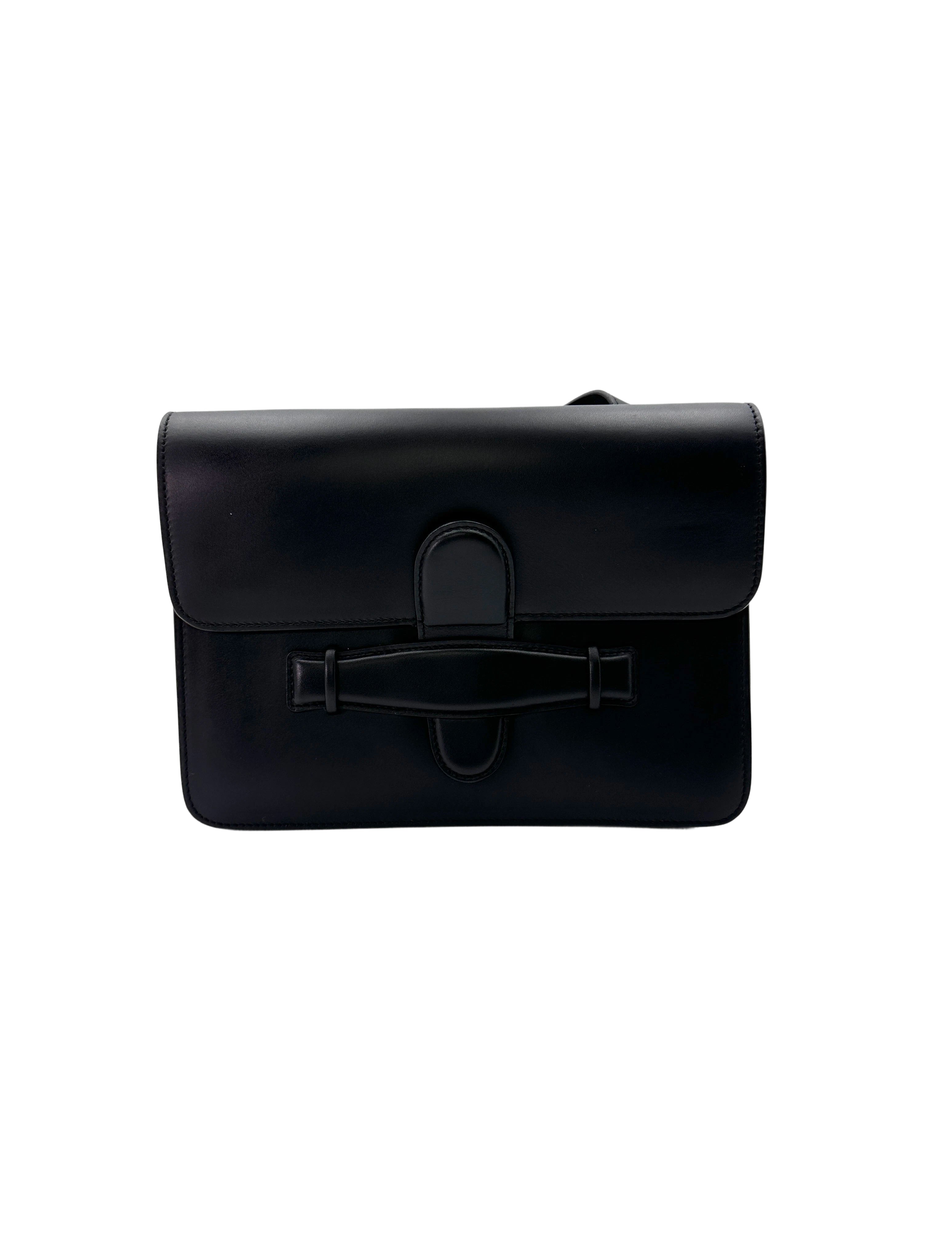 Celine Symmetrical Black Leather Shoulder Bag CE135