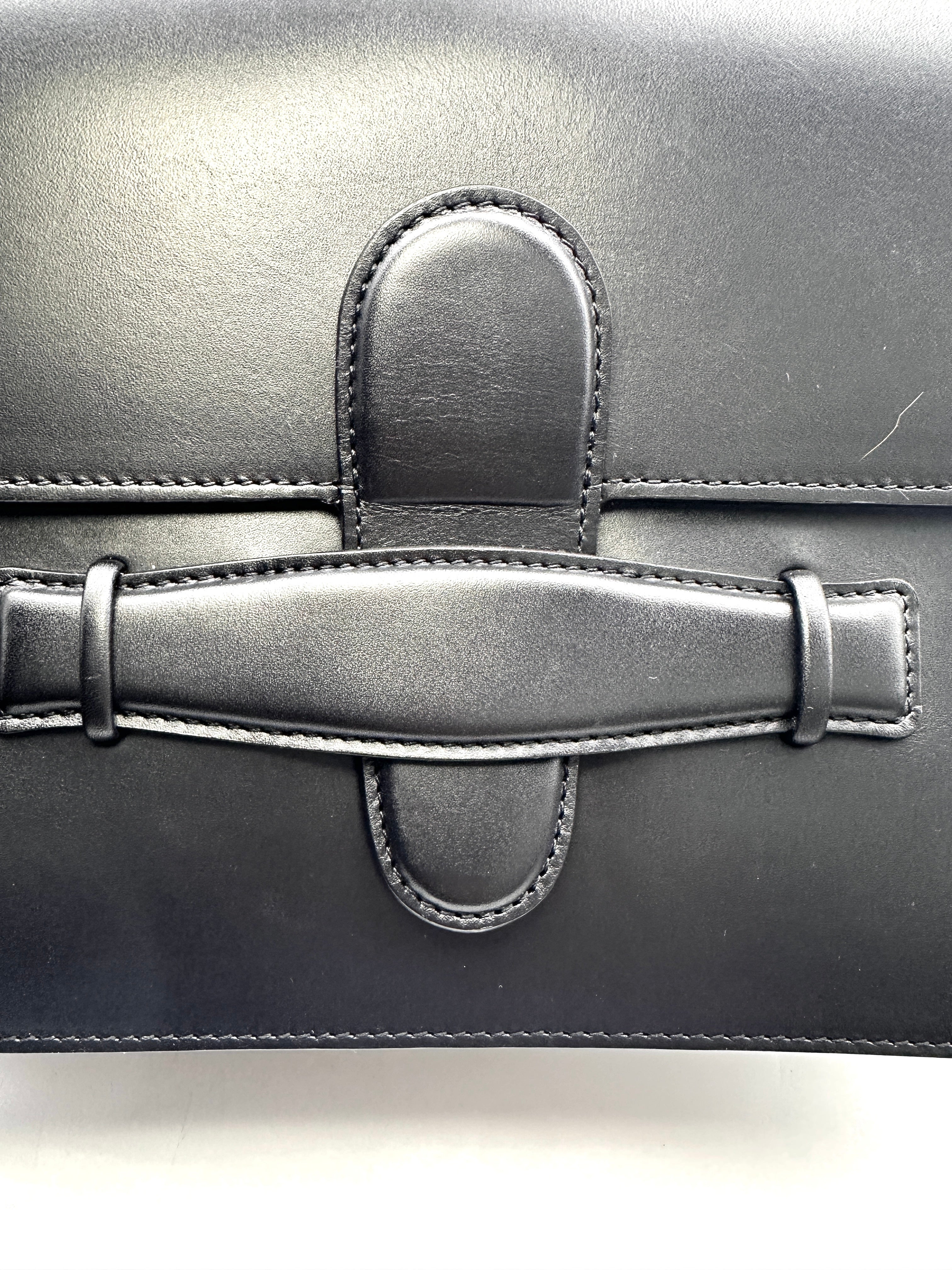Celine Symmetrical Black Leather Shoulder Bag CE135