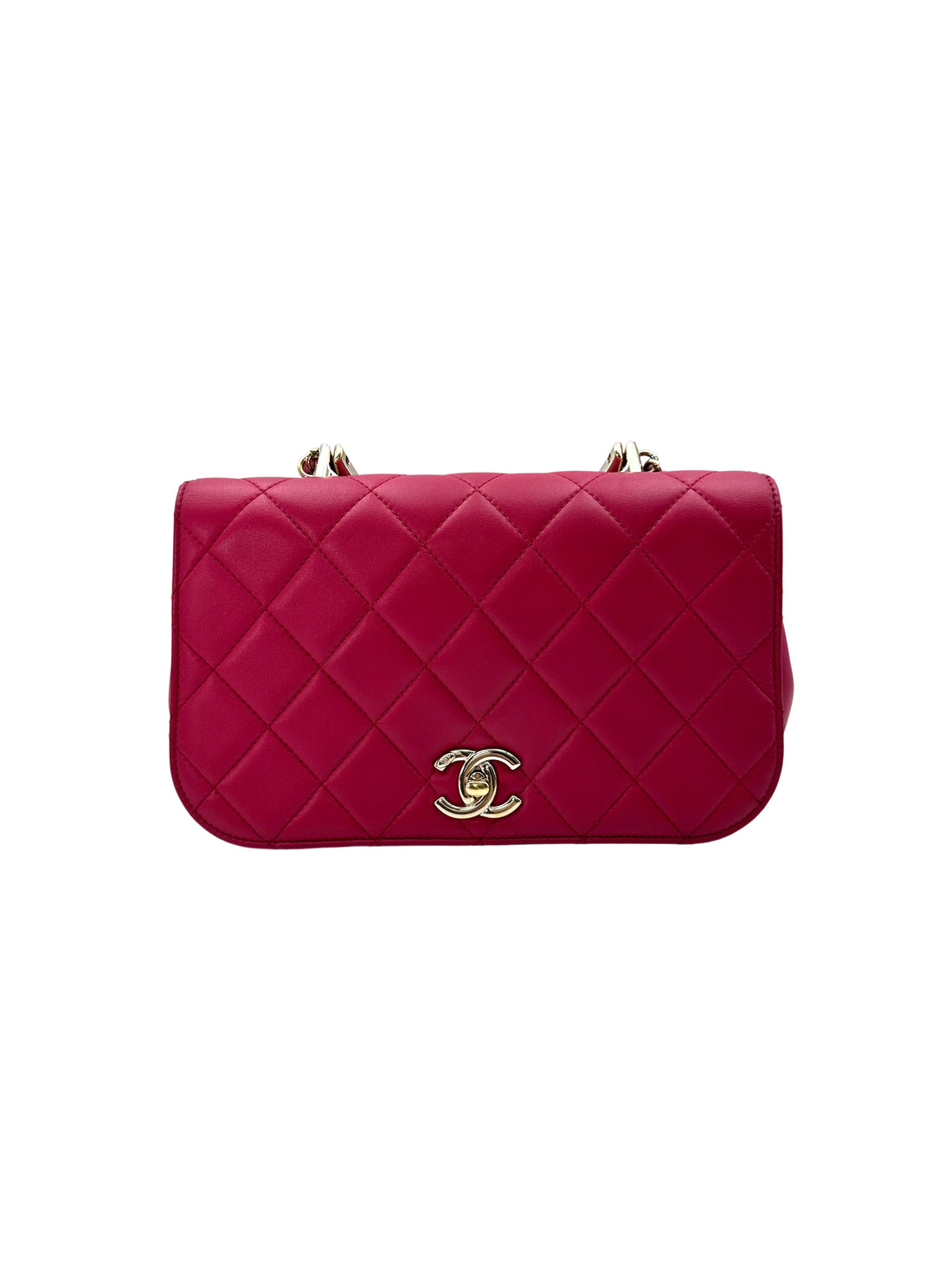 Chanel Trendy CC Dark Pink Quilted Leather Top Handle Bag(24***04) CC1567