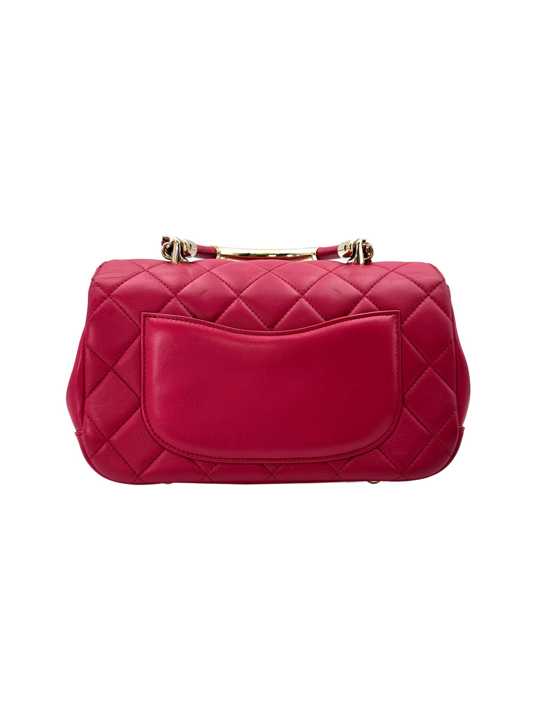 Chanel Trendy CC Dark Pink Quilted Leather Top Handle Bag(24***04) CC1567