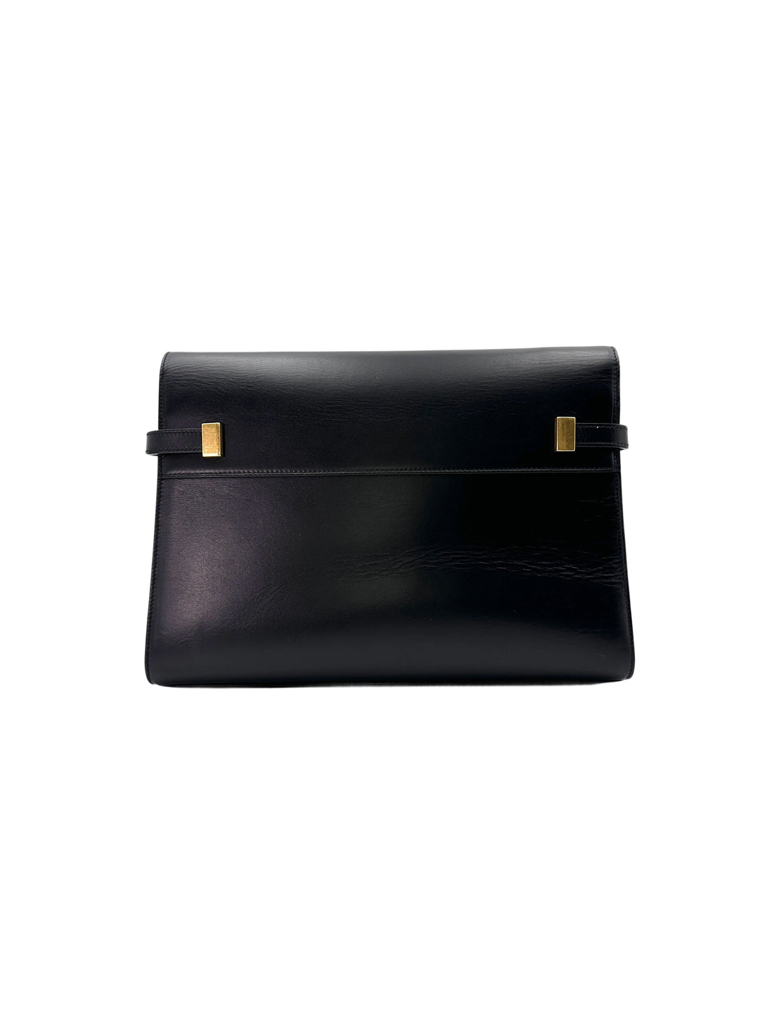 Saint Laurent Manhattan Black Smooth Leather Medium Size Shoulder Bag SL176