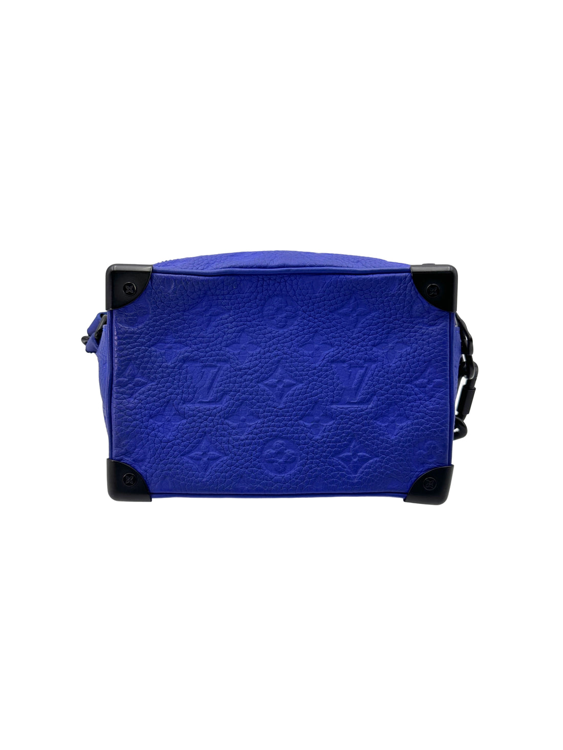 Louis Vuitton Soft Trunk Blue Monogram Empreinte Leather Shoulder Bag LV2195