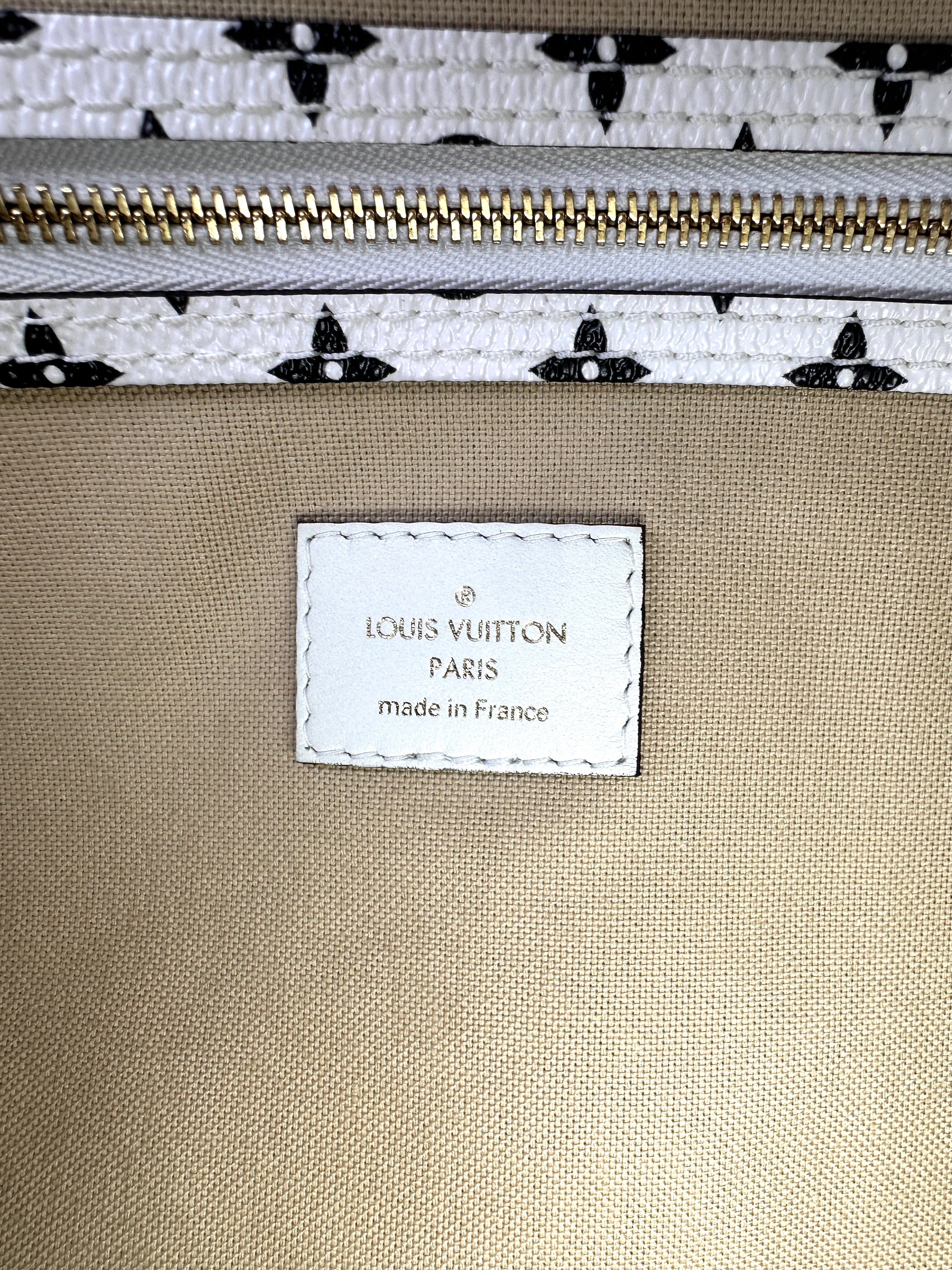 Louis Vuitton Summer 2019 Keepall50 Green/White Giant Monogram Leather Handle Bag IRIS078