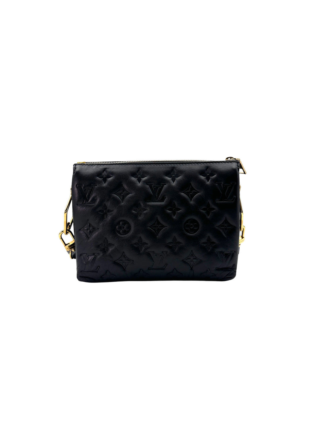 Louis Vuitton Coussin Black Monogram Embossed Leather Shoulder Bag LV2198