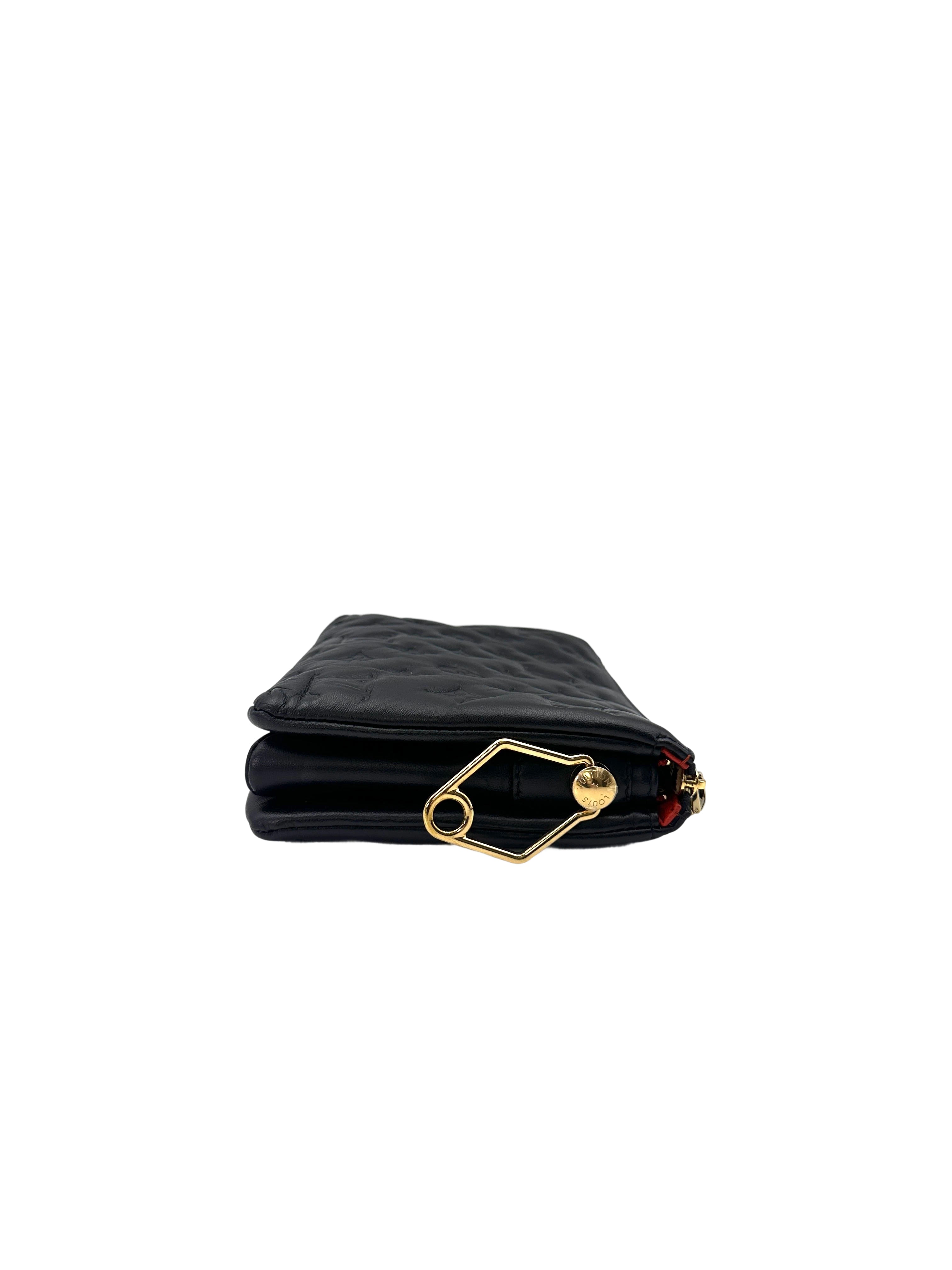 Louis Vuitton Coussin Black Monogram Embossed Leather Shoulder Bag LV2198